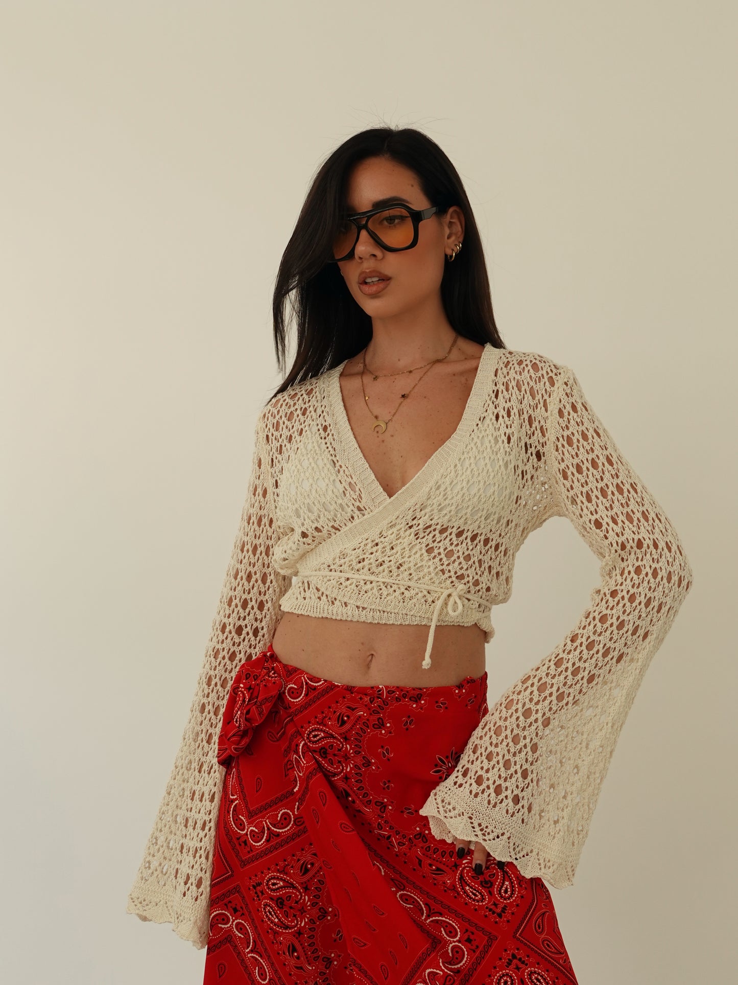 TOP A INCROCIO CROCHET - BURRO 4336