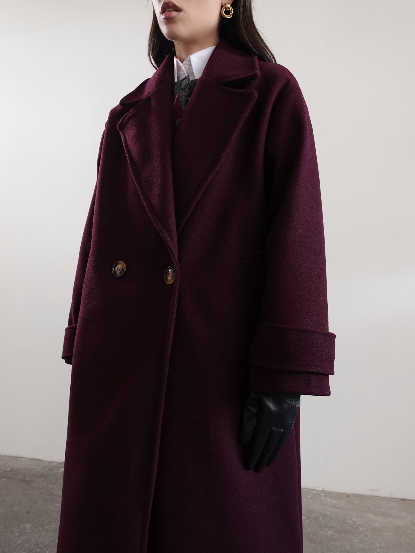 CAPPOTTO OVERSIZE OSLO - BURGUNDY 22298