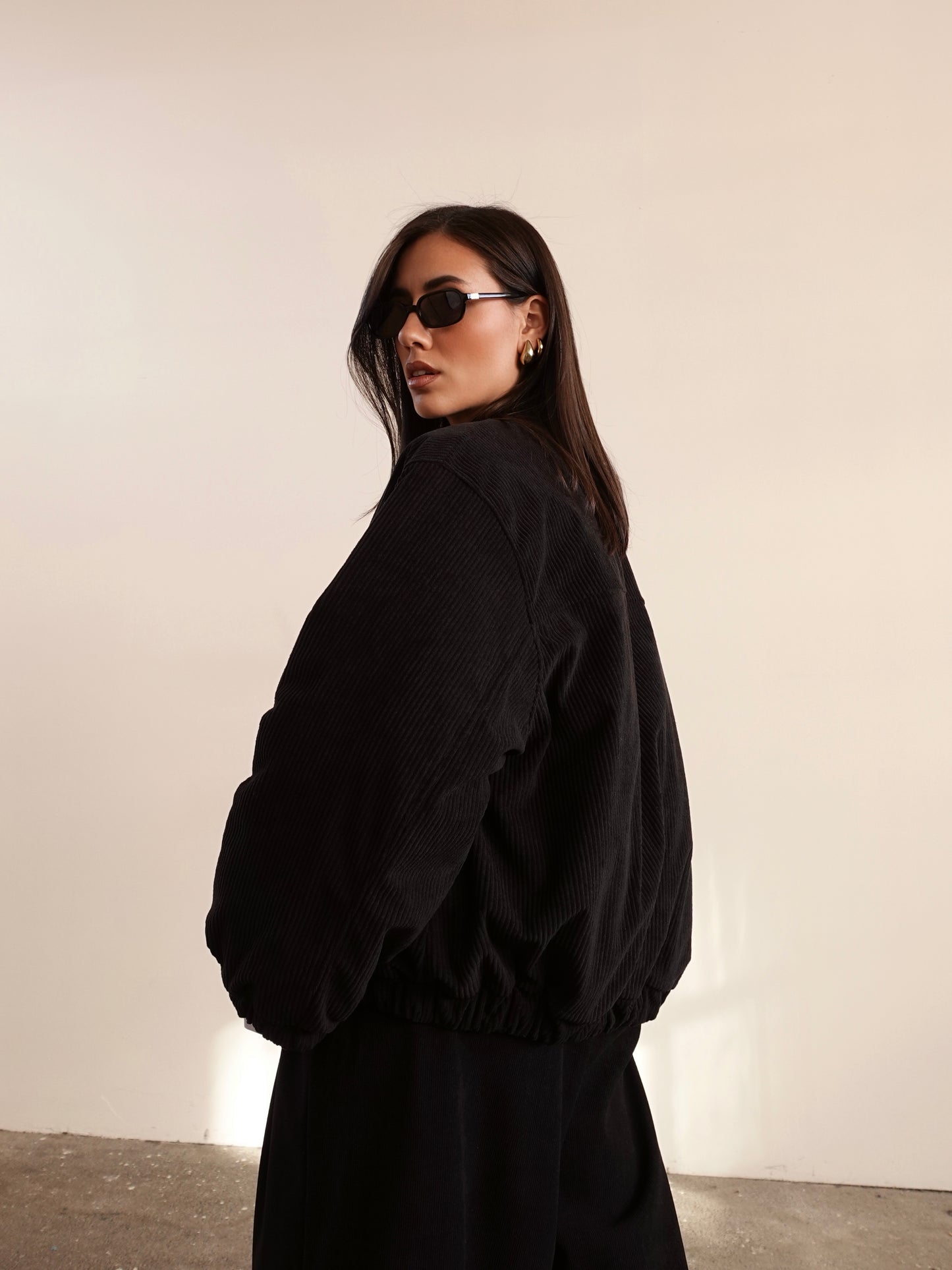 BOMBER LUMINA A COSTE - NERO LD3899