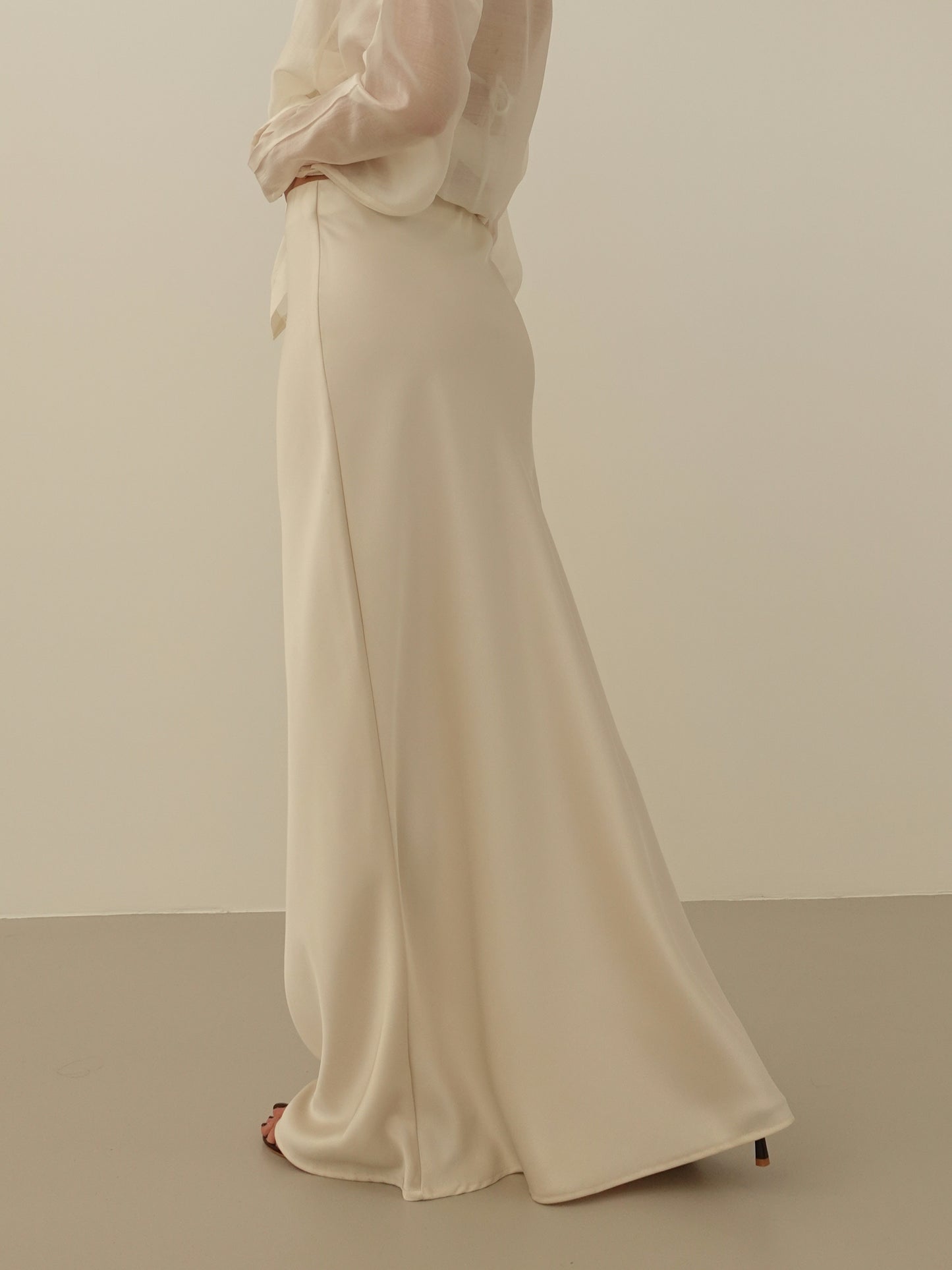 GONNA LONGUETTE SATIN - PANNA 4202