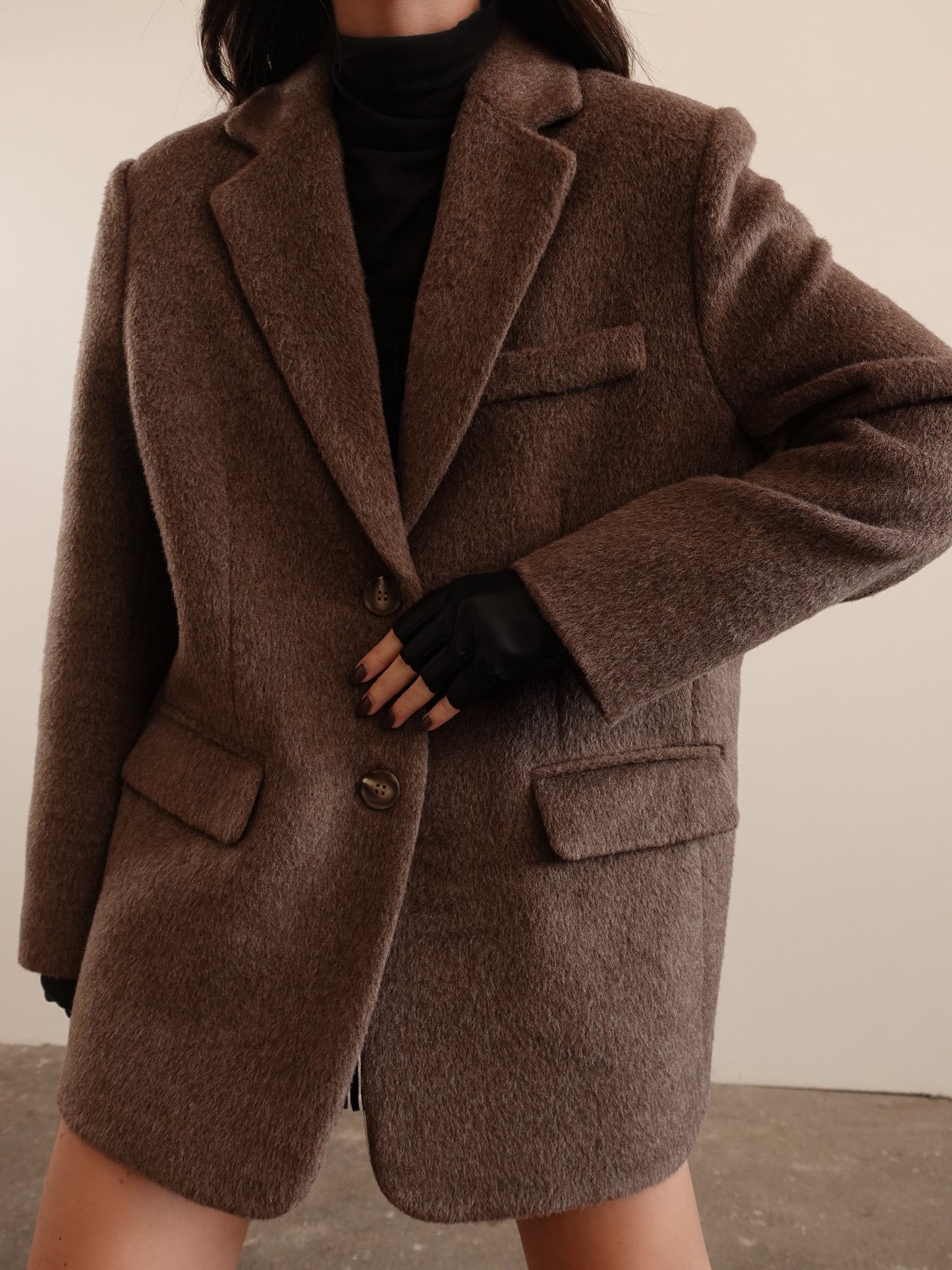 GIACCA/CAPPOTTO IN LANA OVERSIZE - CAFFE' 2321