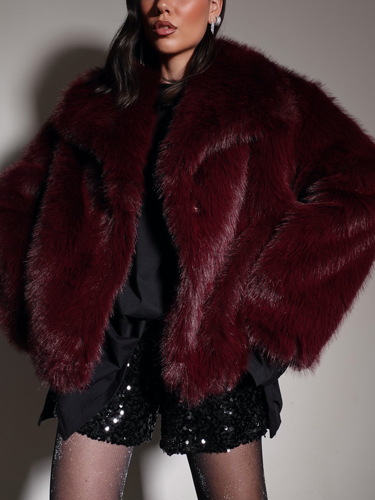 ECOFUR SAINT MORITZ - BURGUNDY 1216