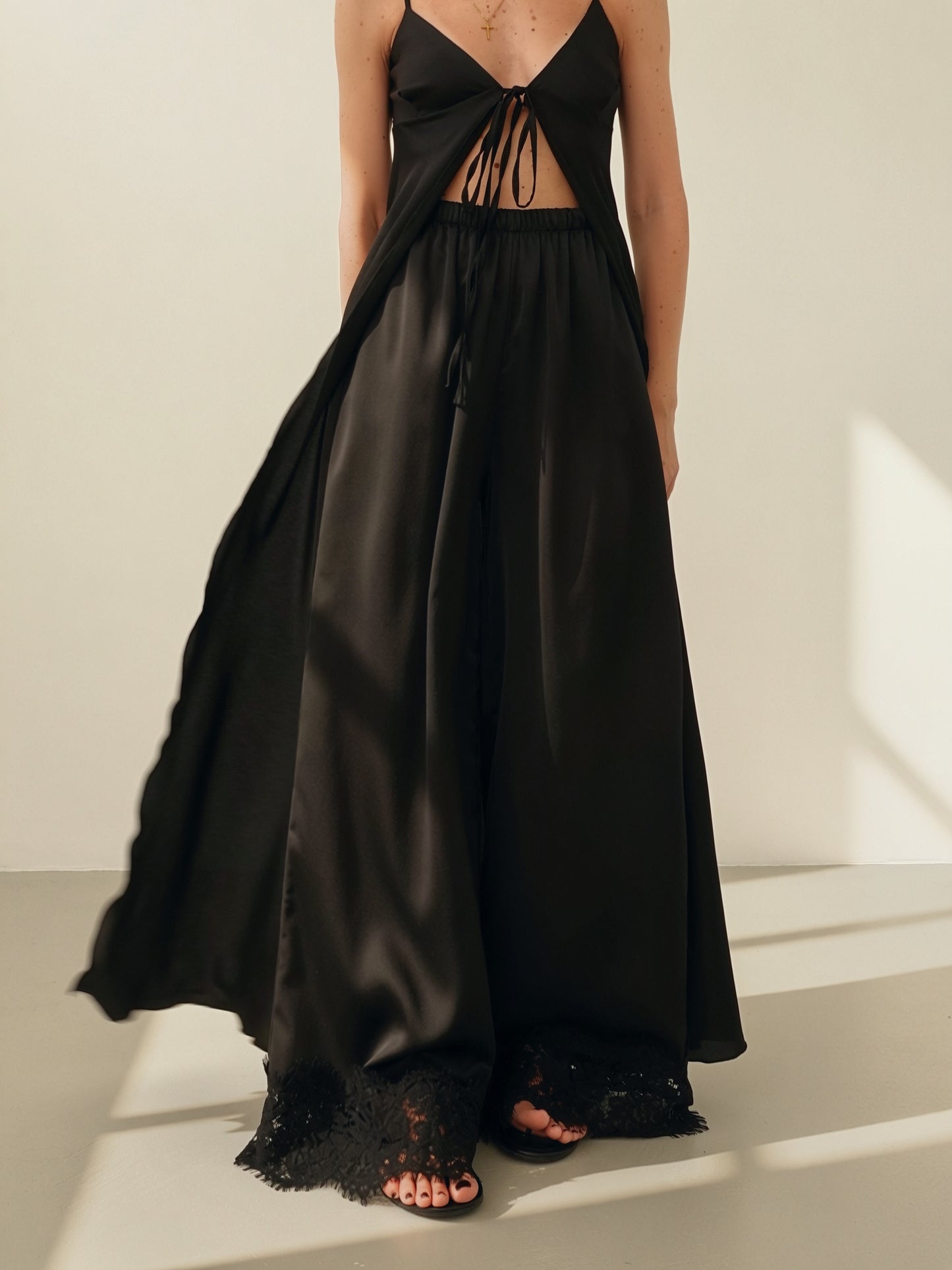COORDINATO SATIN MONTECARLO - NERO 60621