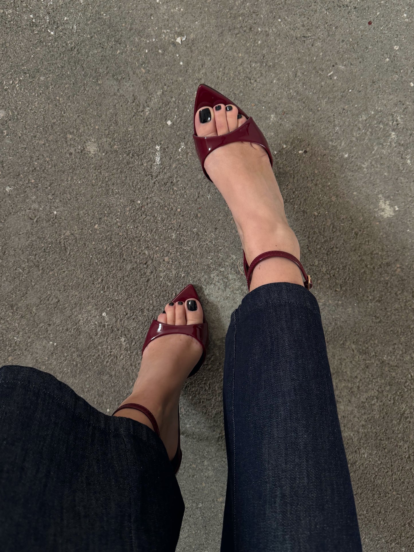 SANDALO TACCO A SPILLO PAINTED - WINE OK139