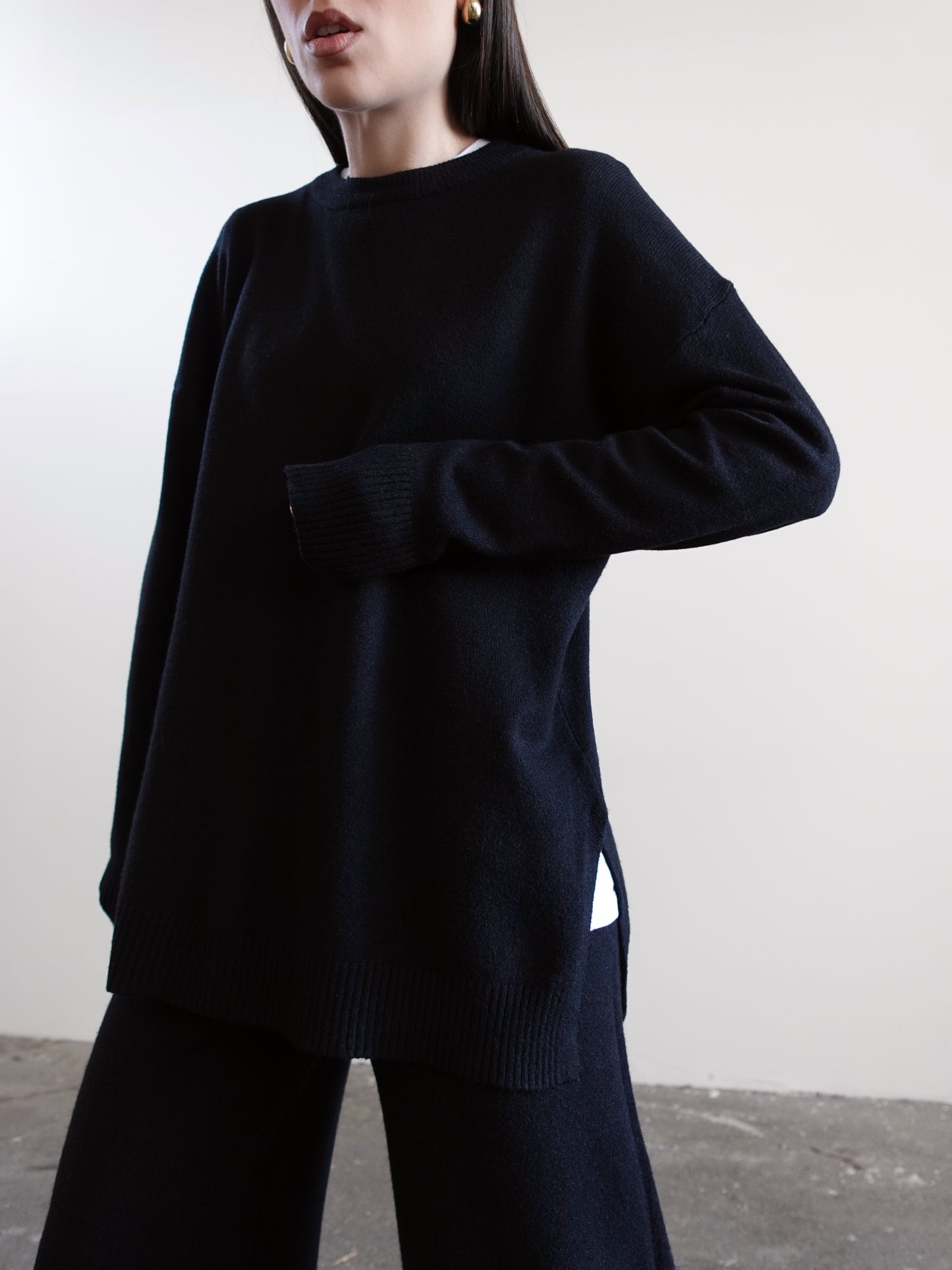 COORDINATO BASIC IN MAGLIA - NERO 5035