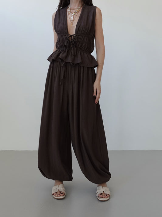COORDINATO HAREM - CIOCCOLATO M3309