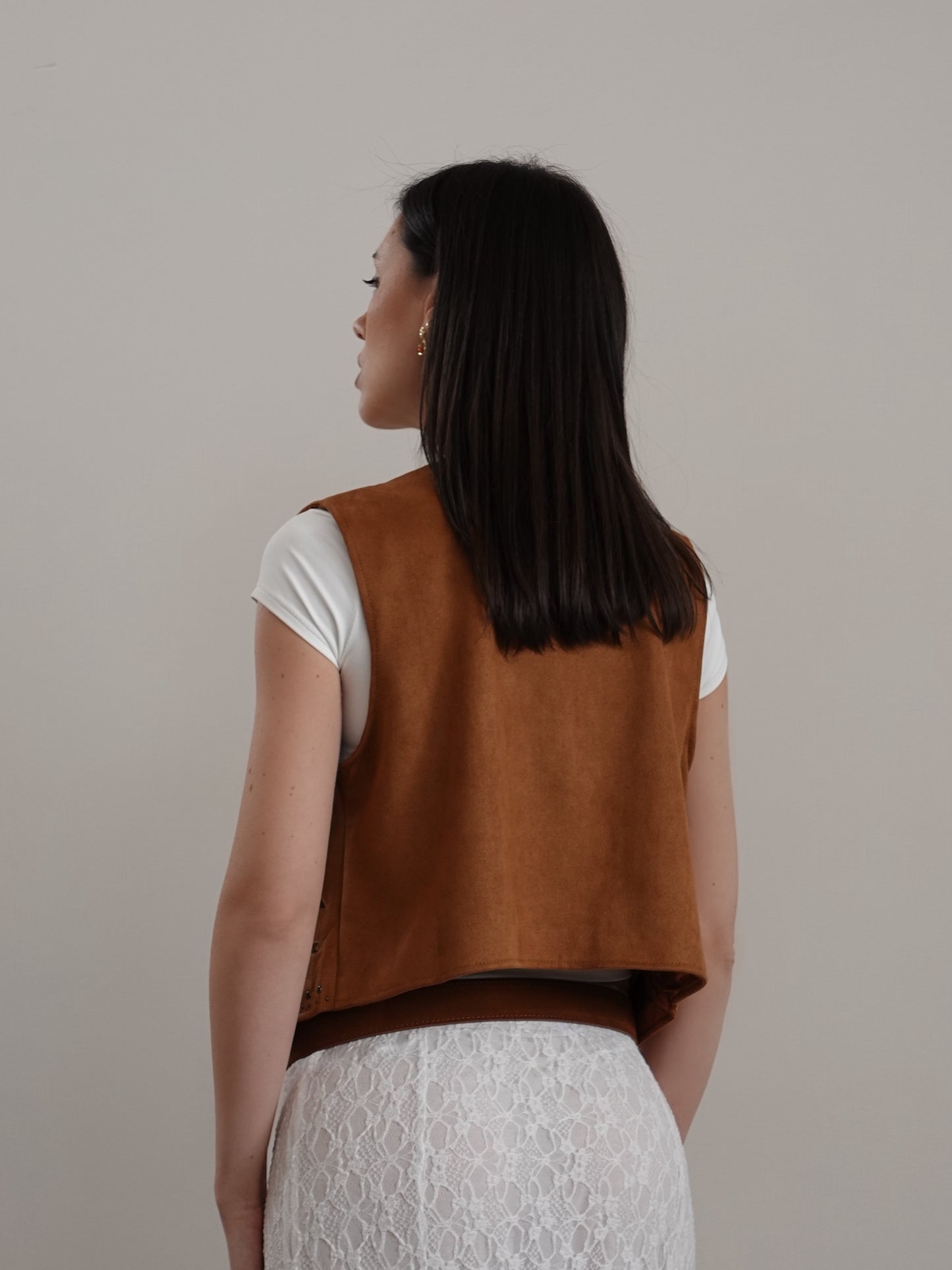 GILET SCAMOSCIATO INDIO - CARAMELLO 5107