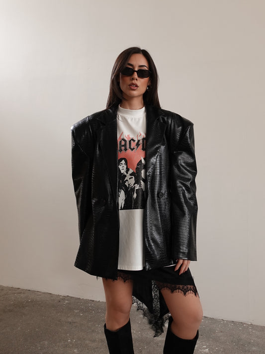 BLAZER PYTHON IN ECOPELLE - NERO C26