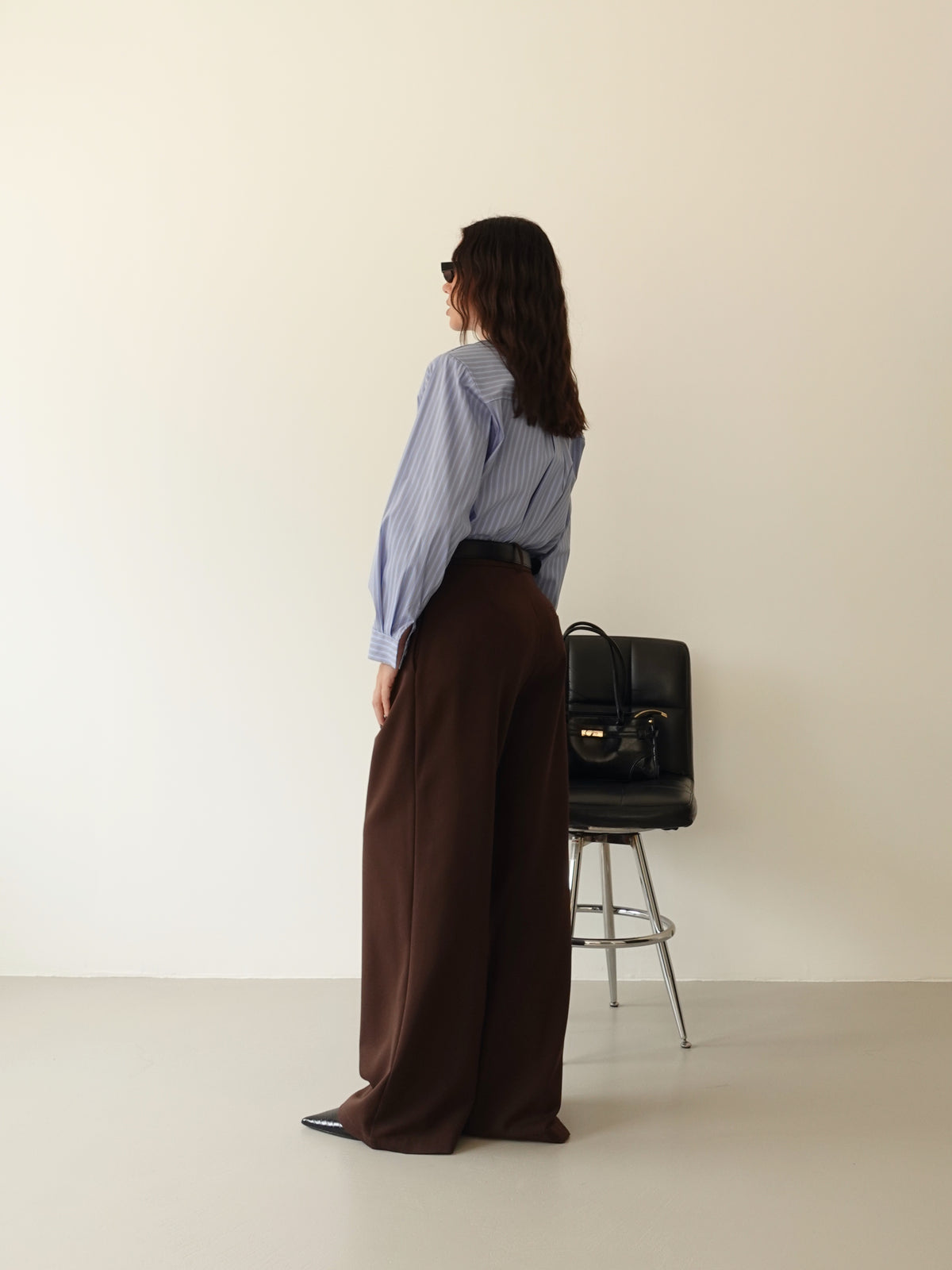 CAMICIA MILLERIGHE CON SPALLINE - AZZURRO 19570