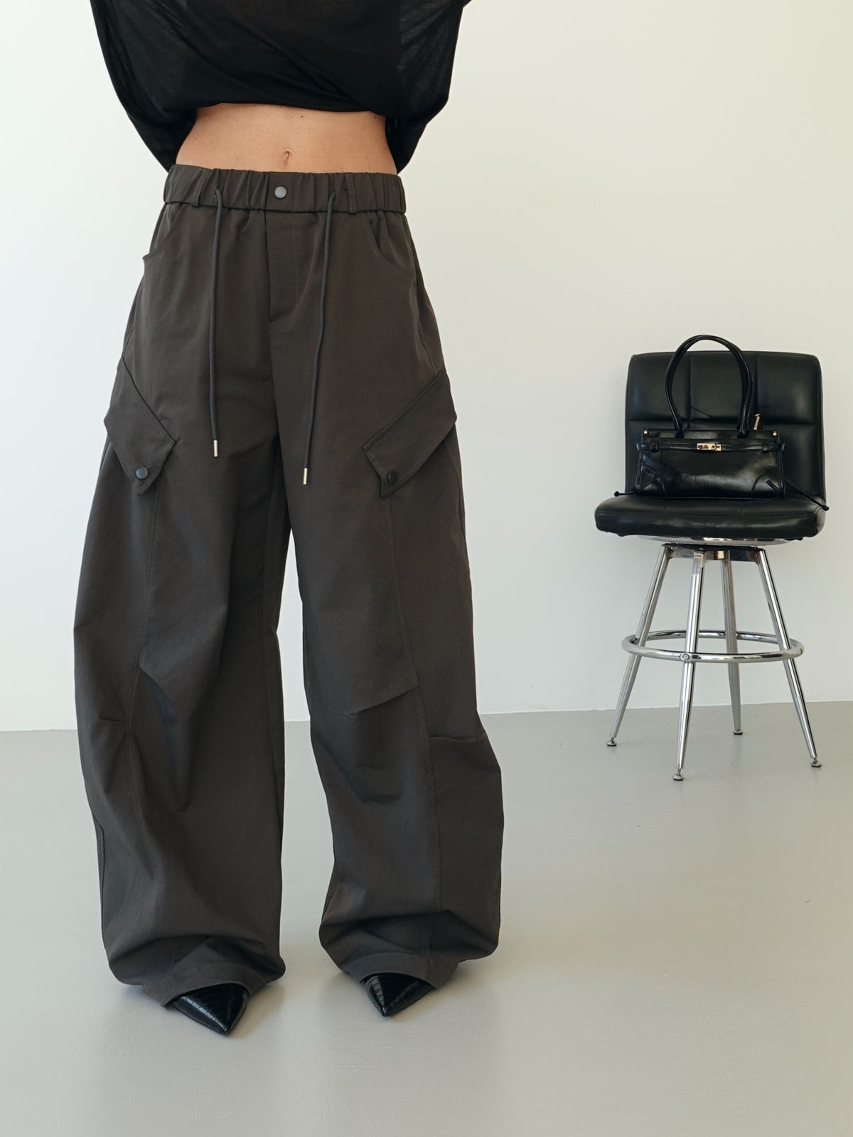 PANTALONI PARACHUTES BALLOON FIT - GRIGIO 2622