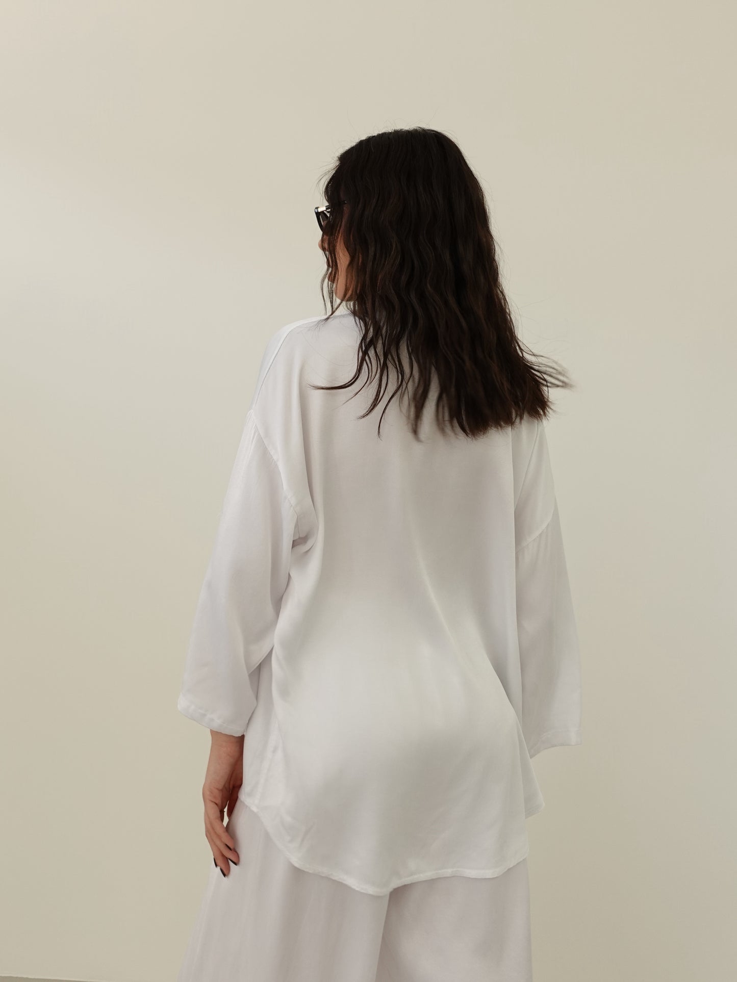 CAMICIA SATIN - BIANCO 24512