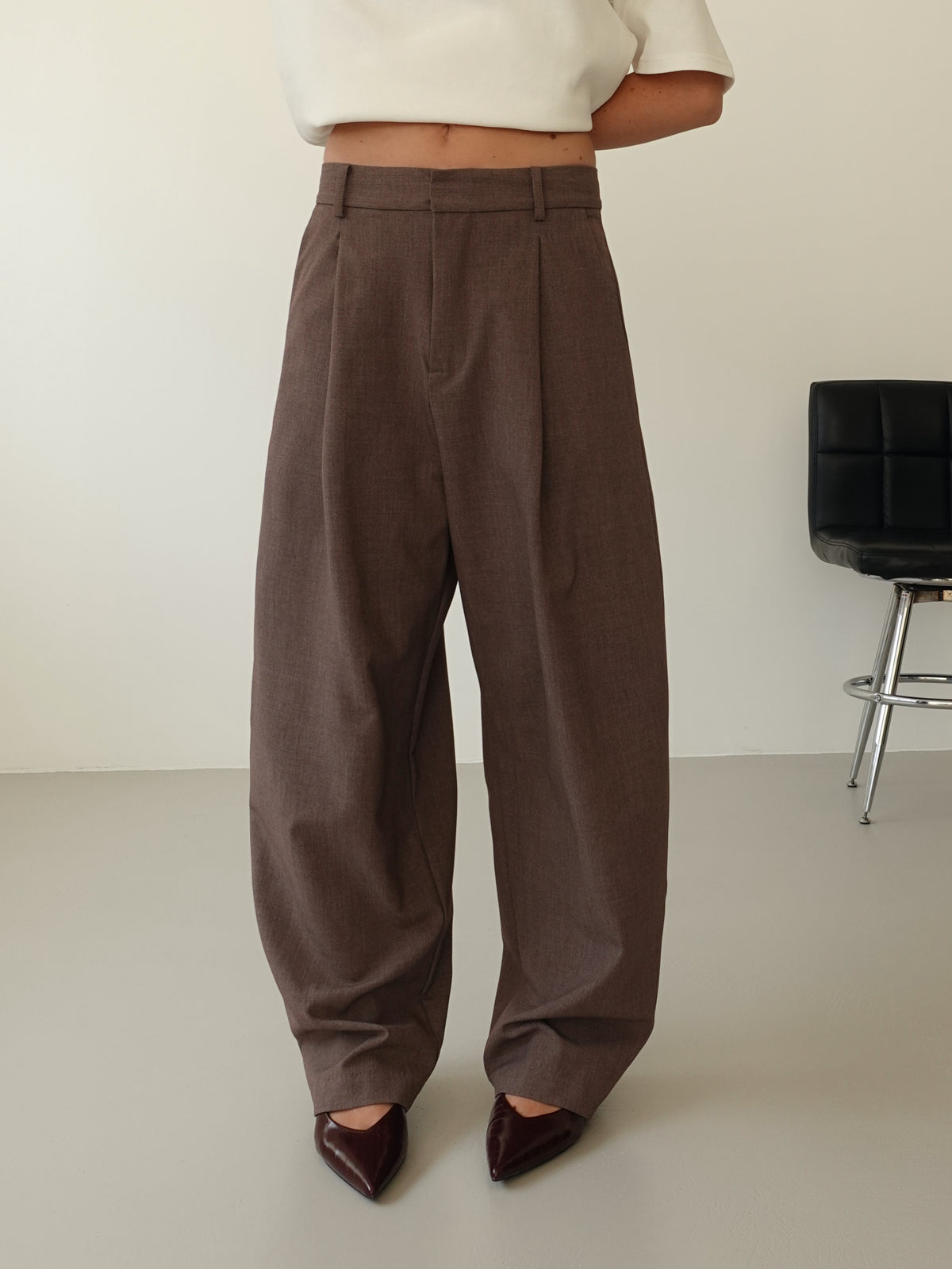 PANTALONI LUMINA CON PINCES - FANGO LD6227