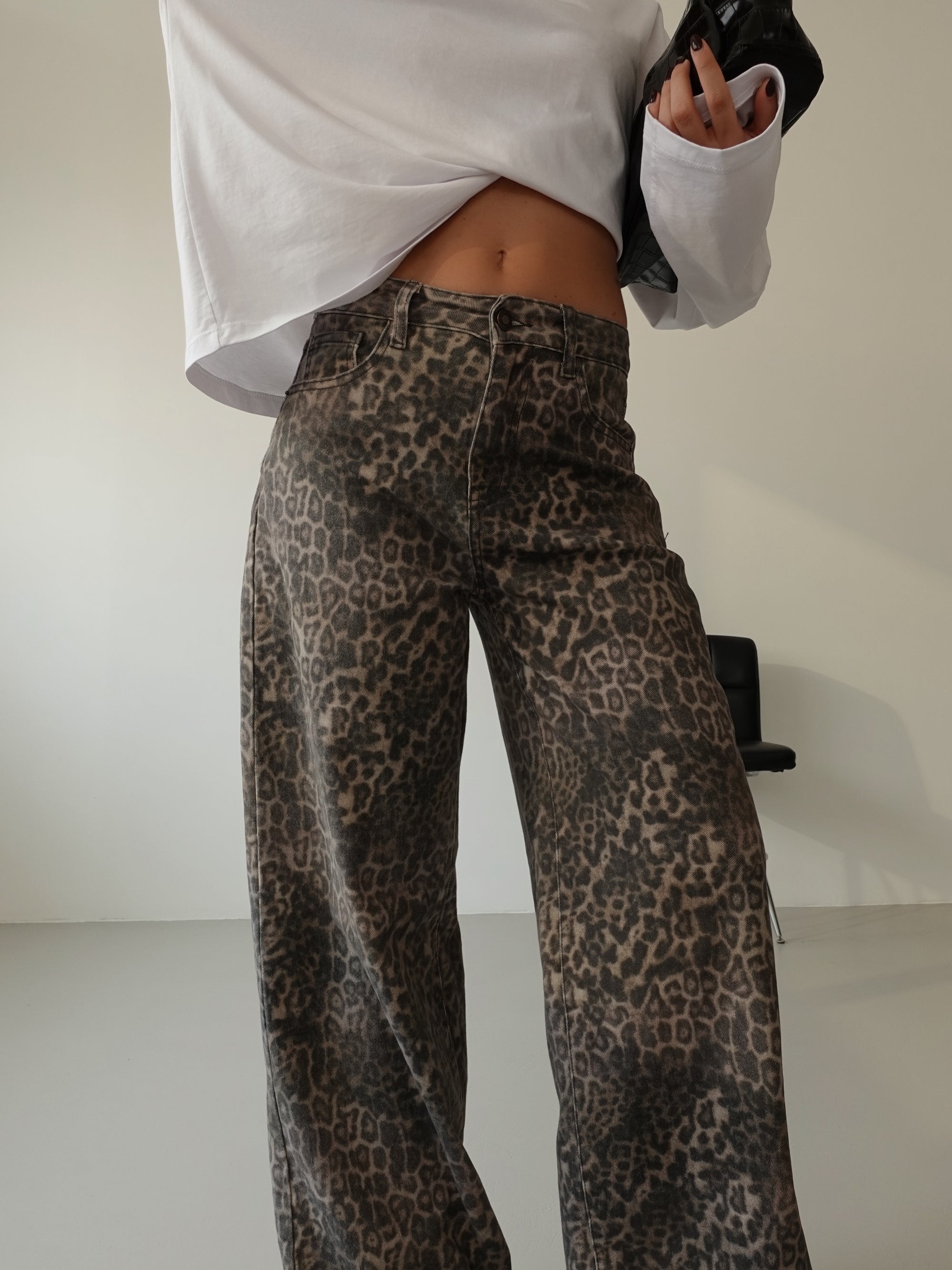 JEANS BAGGY ANIMALIER - LEOPARDATO 32750