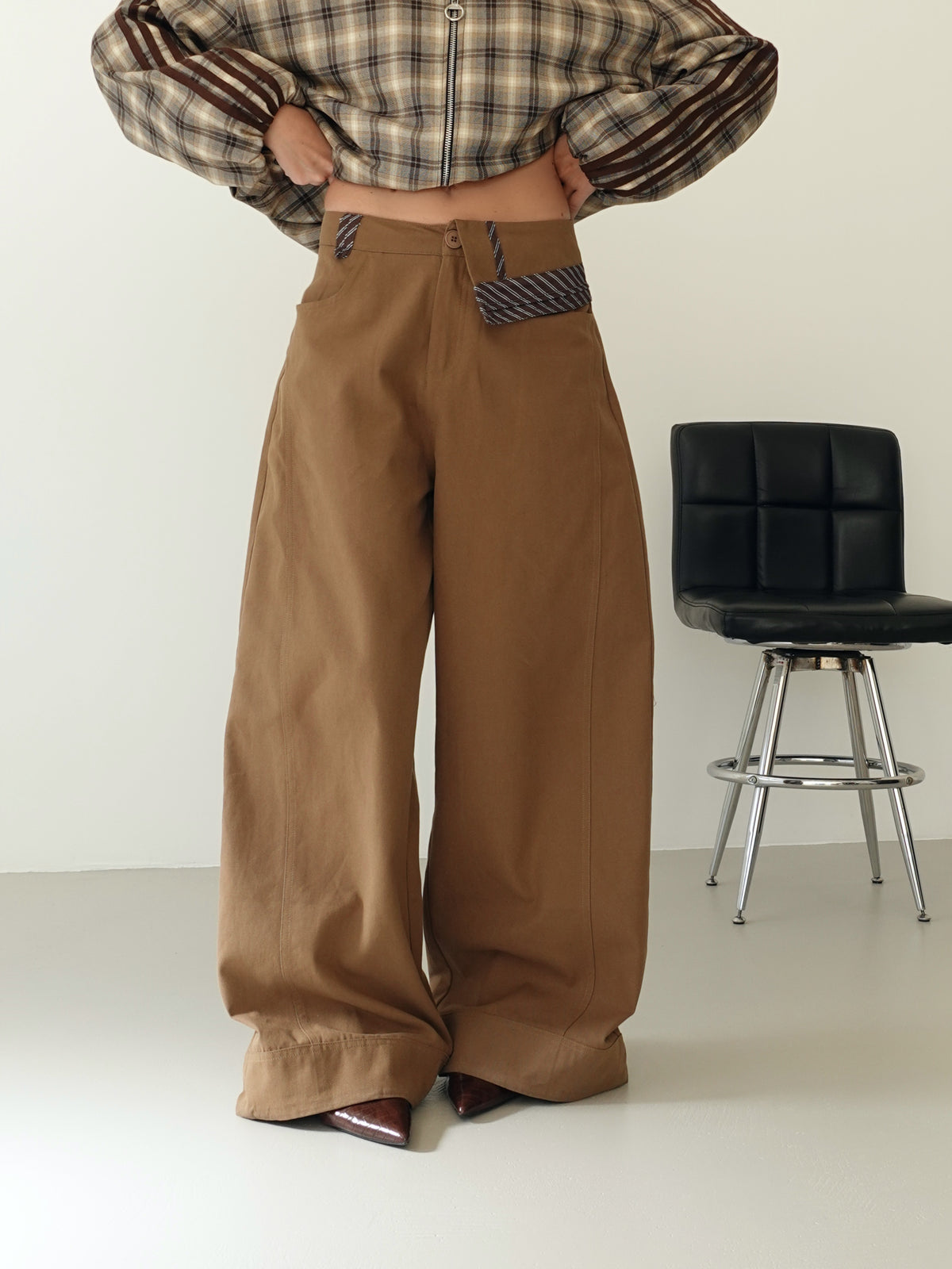 PANTALONI DAKAR CON VITA INCROCIATA - TERRA 15799