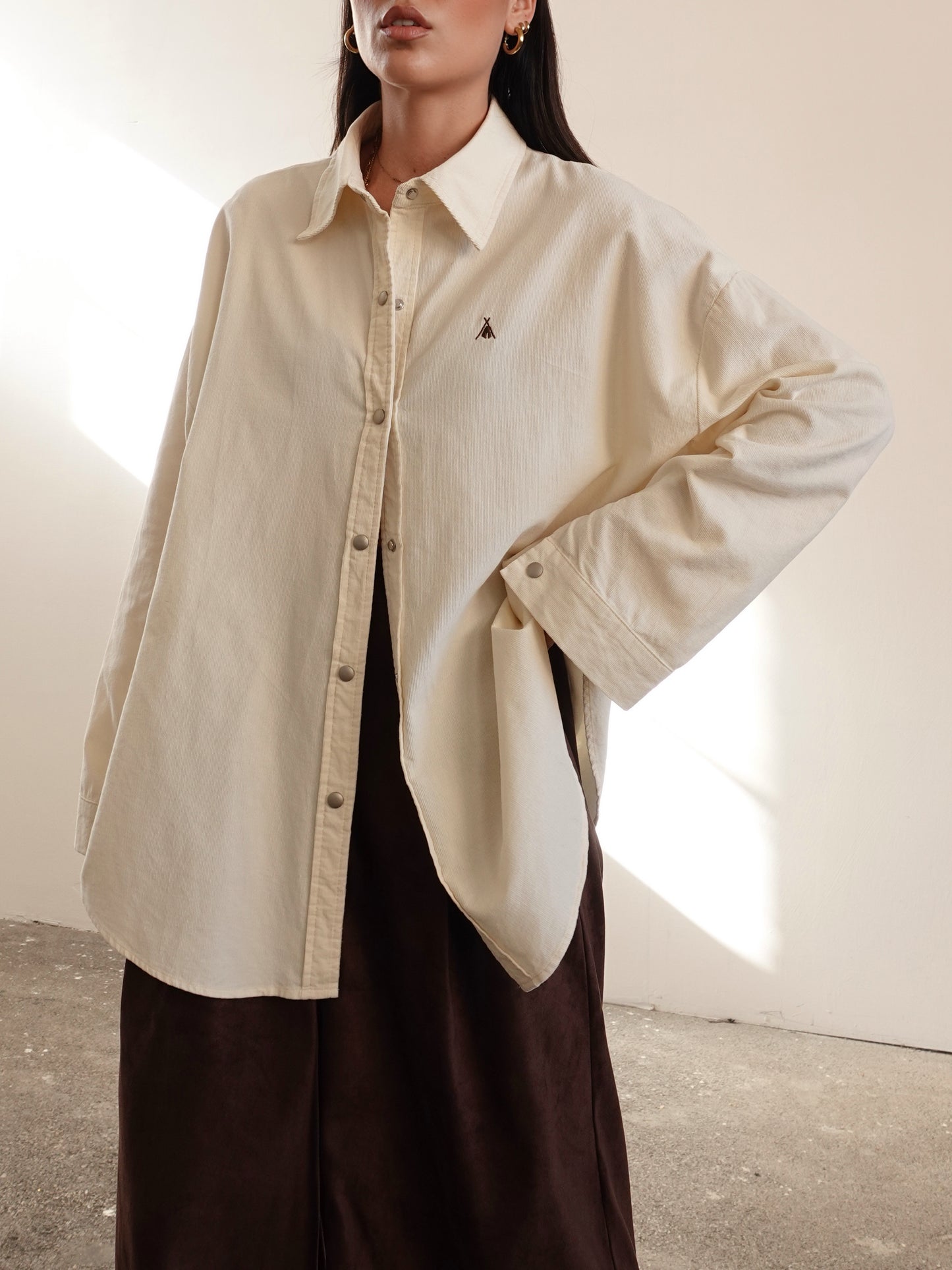 CAMICIA IN VELLUTO A COSTE - PANNA 51307