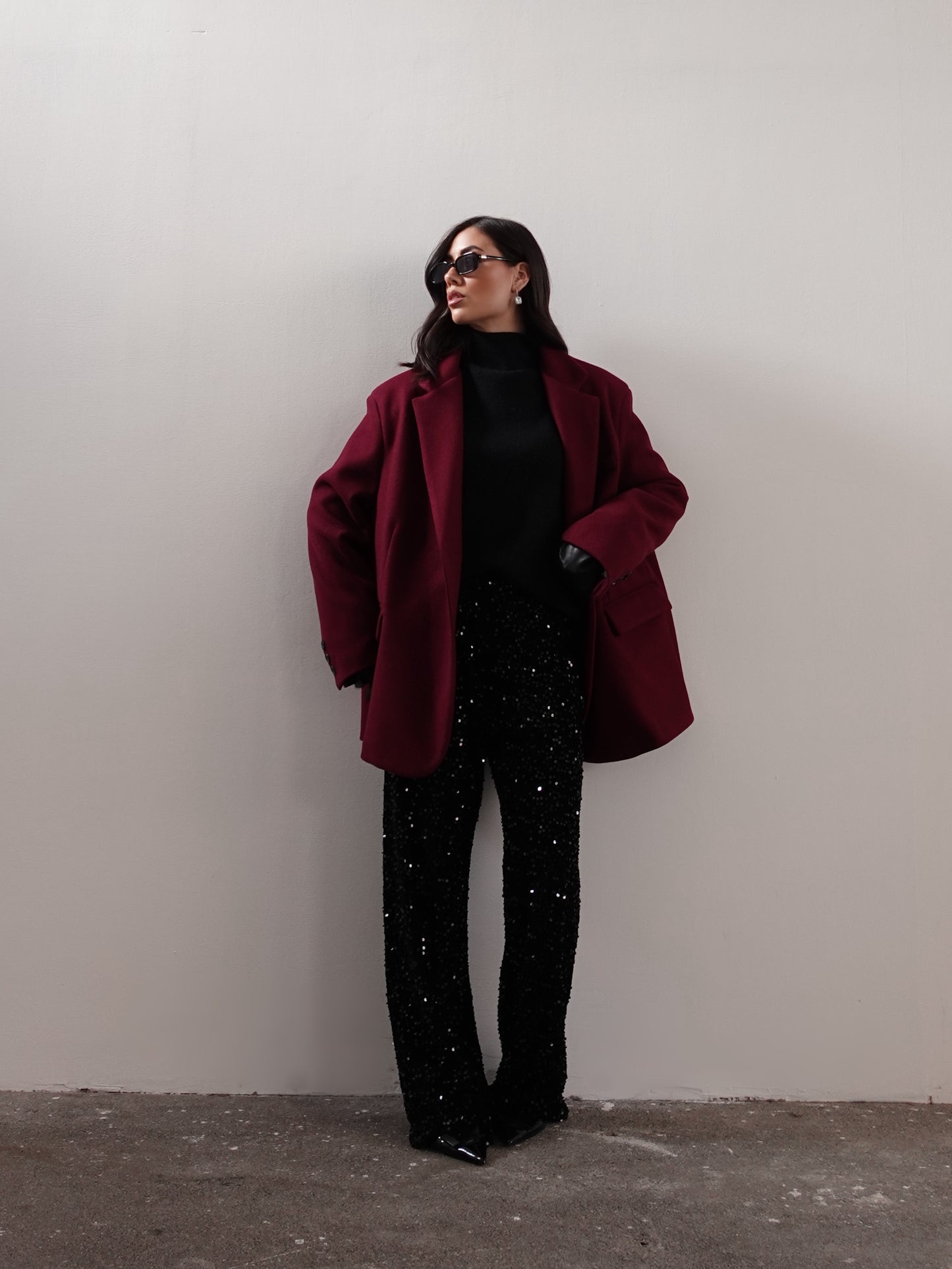 CAPPOTTO OVERSIZE - BURGUNDY VTGC-22