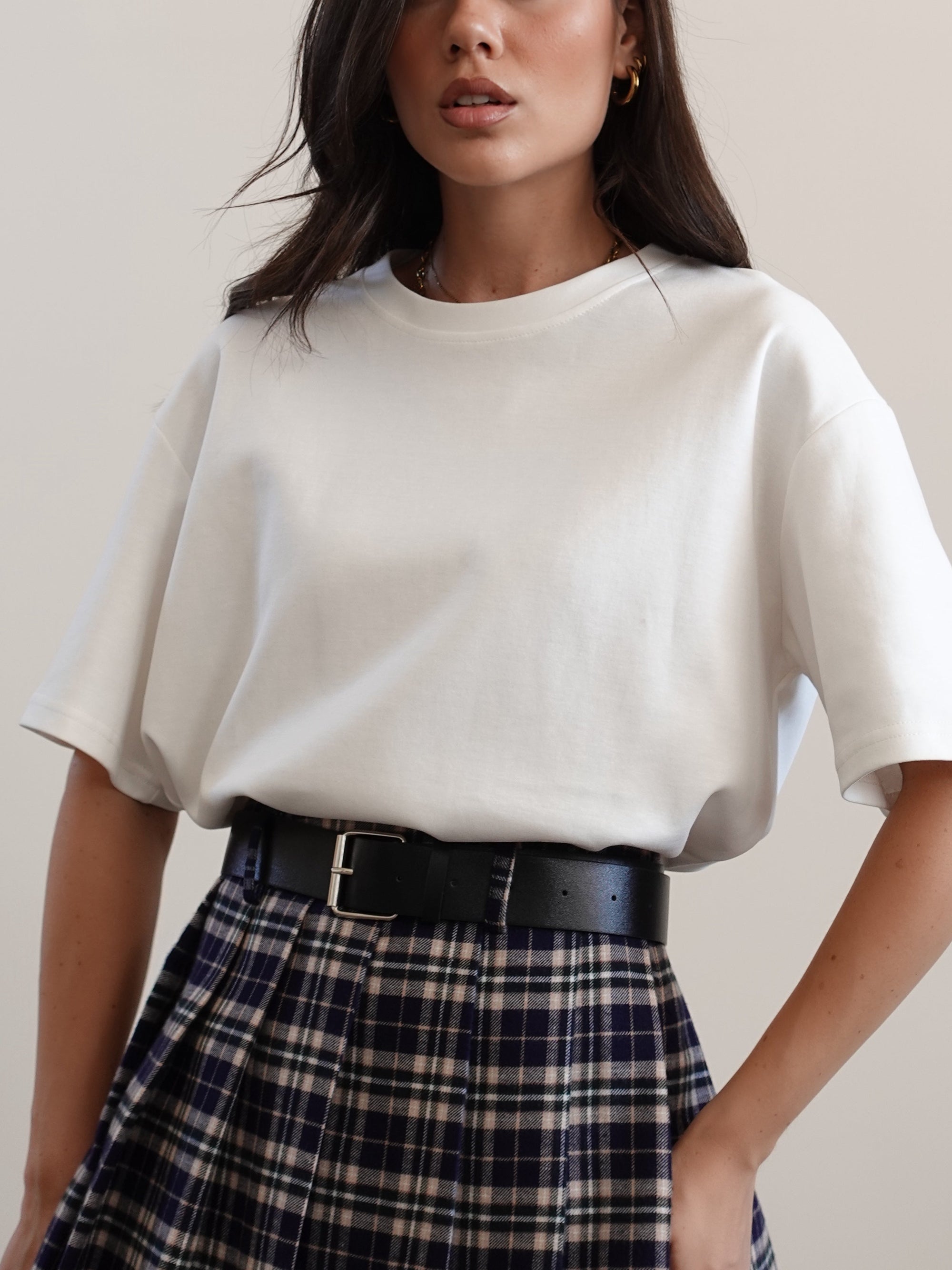 T-SHIRT BASIC TOP QUALITY - BIANCO 14859