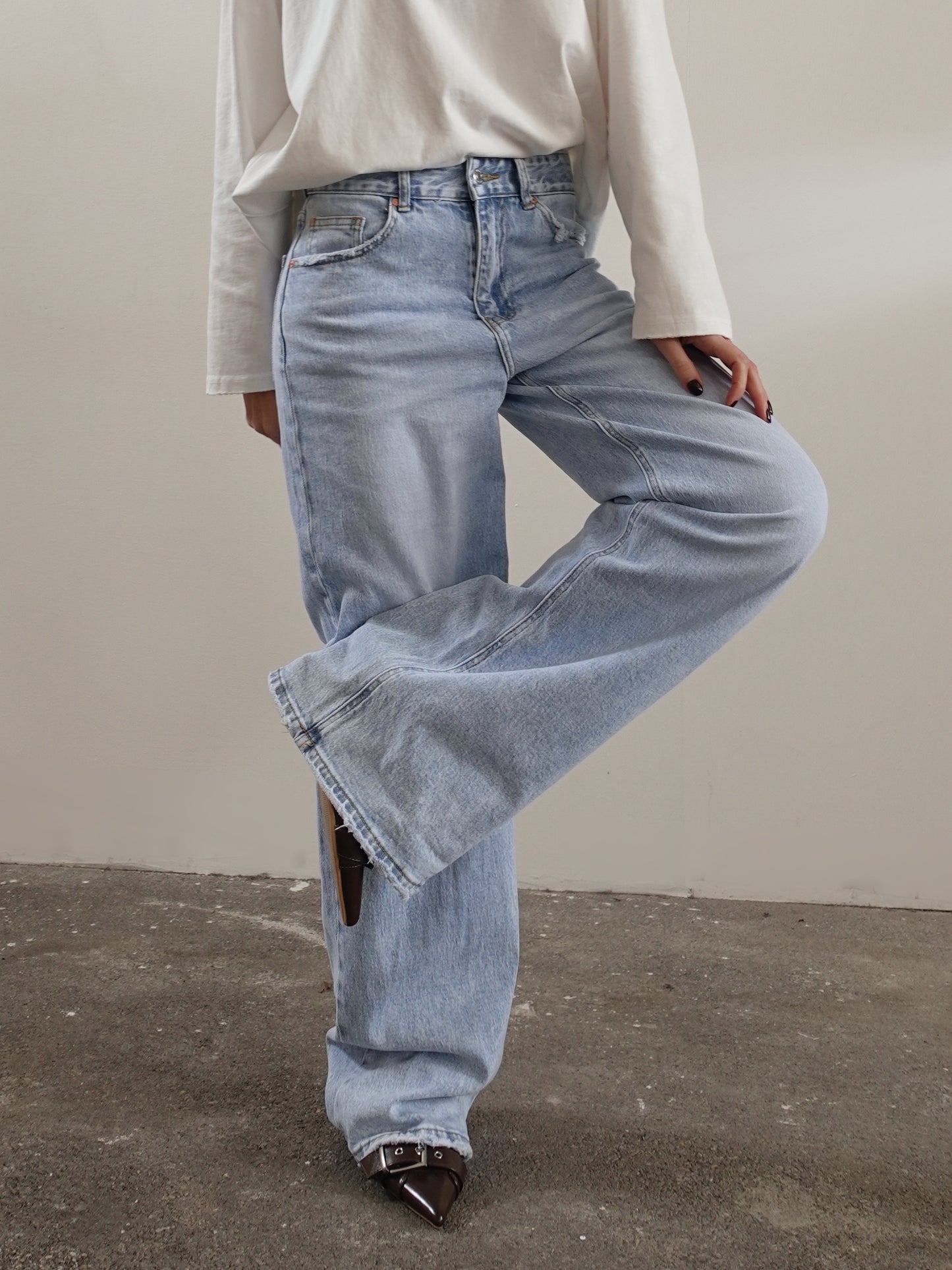 JEANS WIDE LEG LIGHT BLU 5119