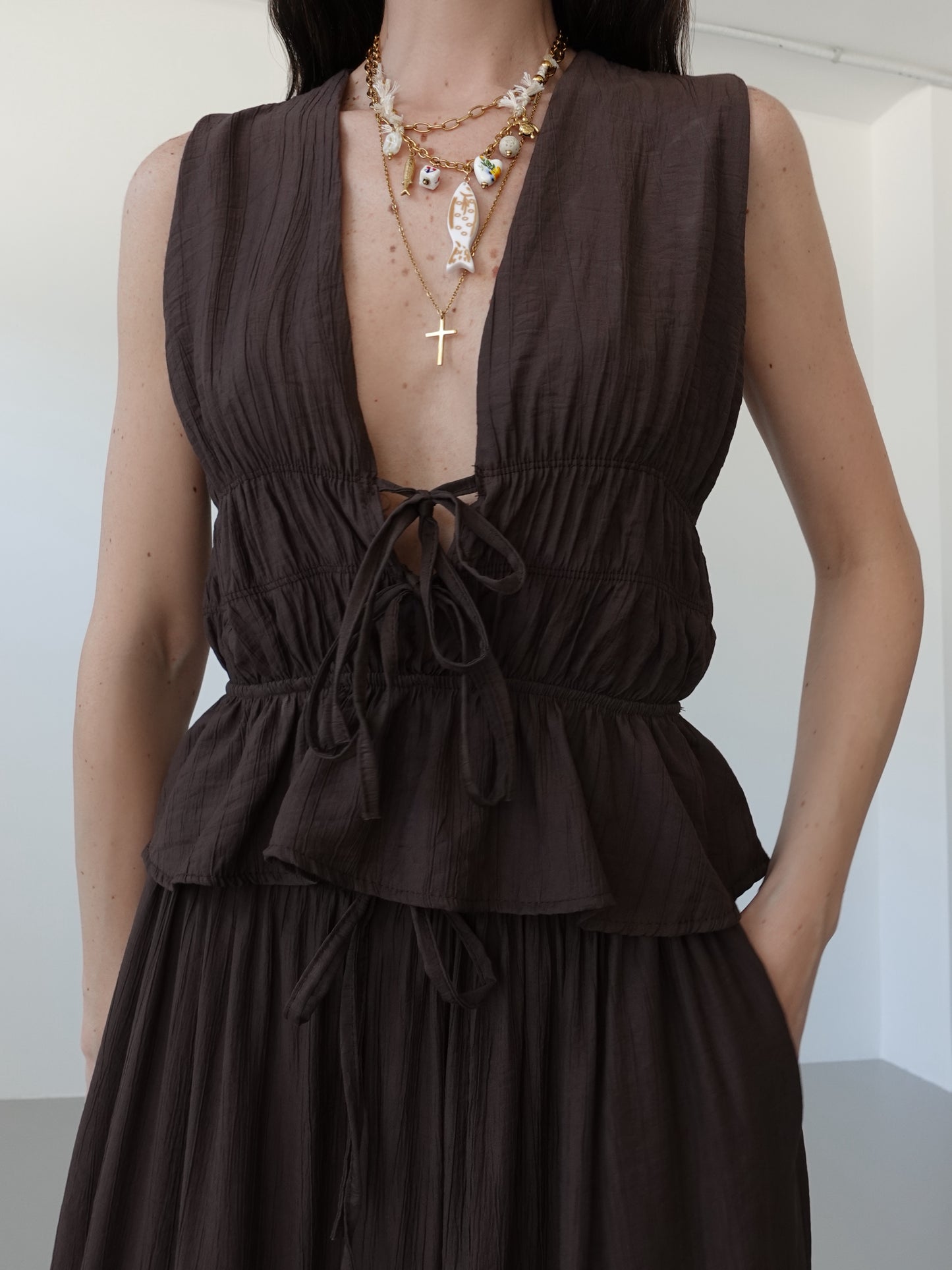 COORDINATO HAREM - CIOCCOLATO M3309