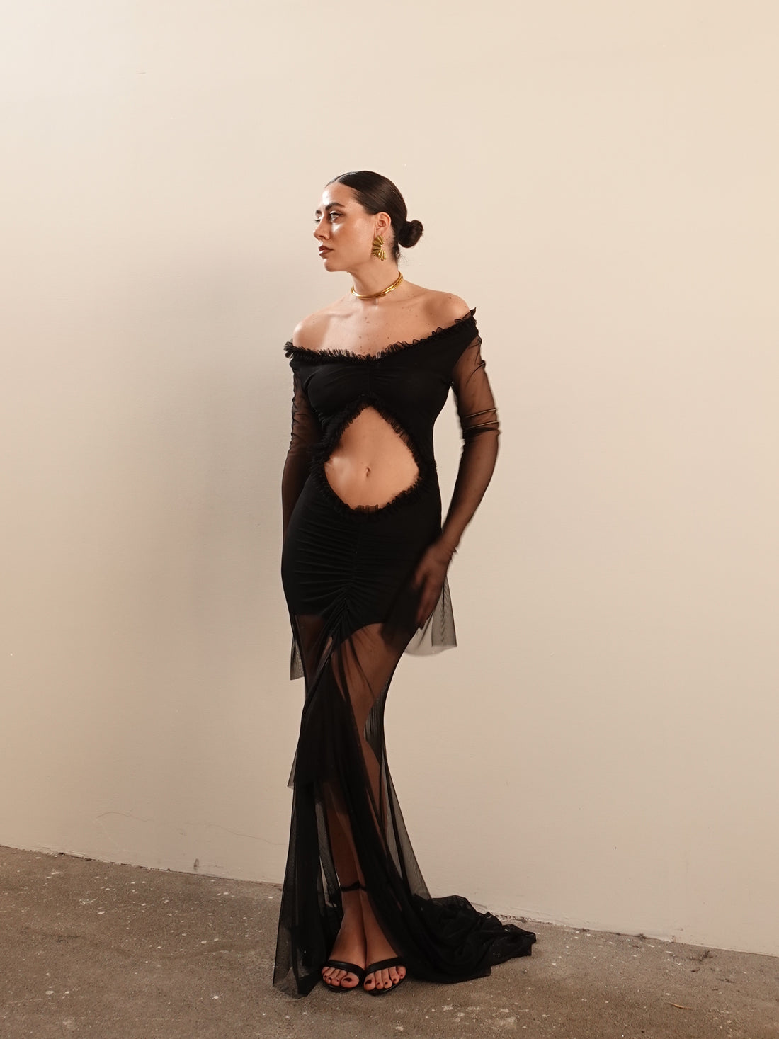 LONG DRESS KENDALL - NERO 1335