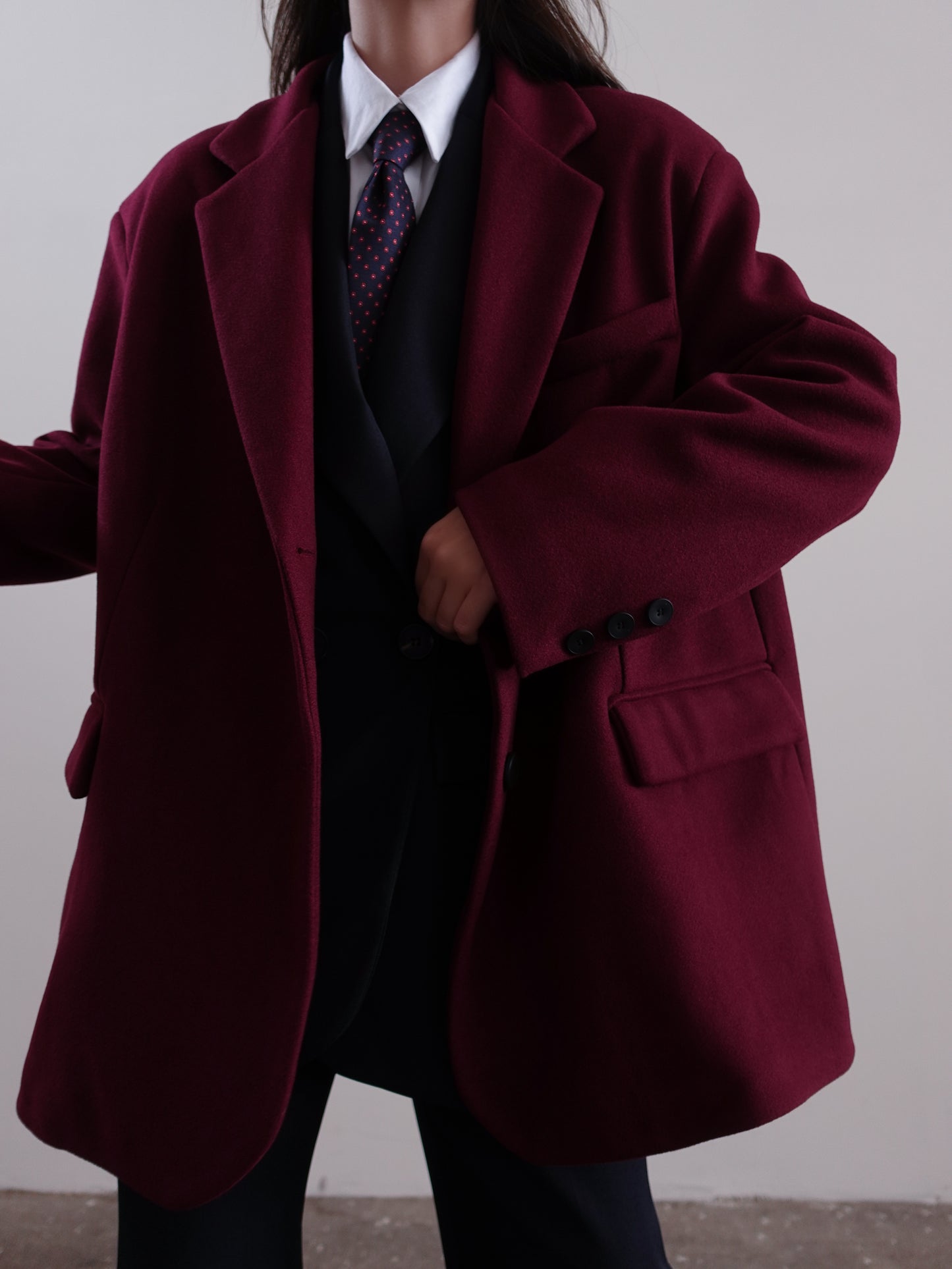 CAPPOTTO OVERSIZE - BURGUNDY VTGC-22
