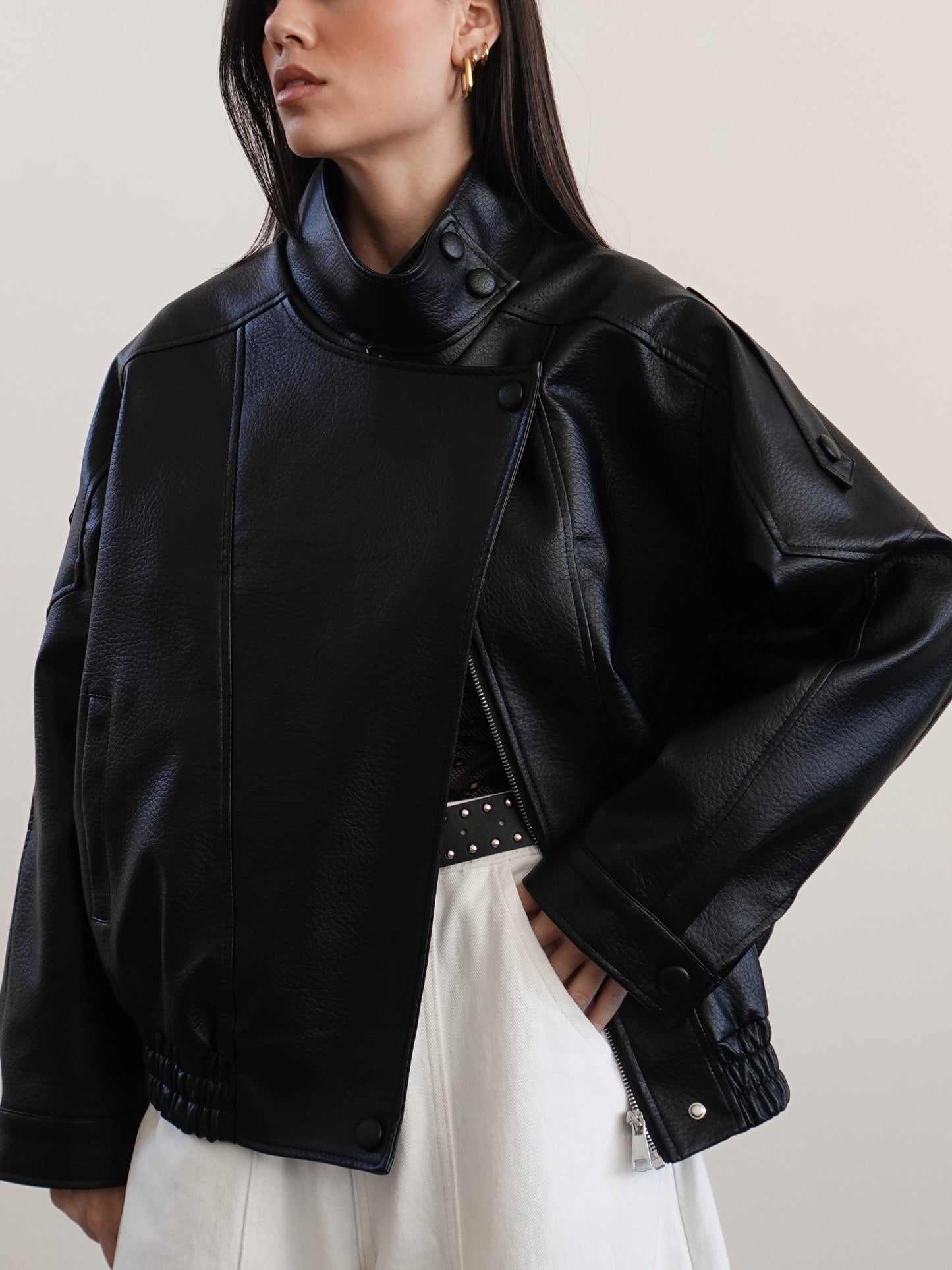 GIACCA IN ECOPELLE MAVERICK - NERO 8670