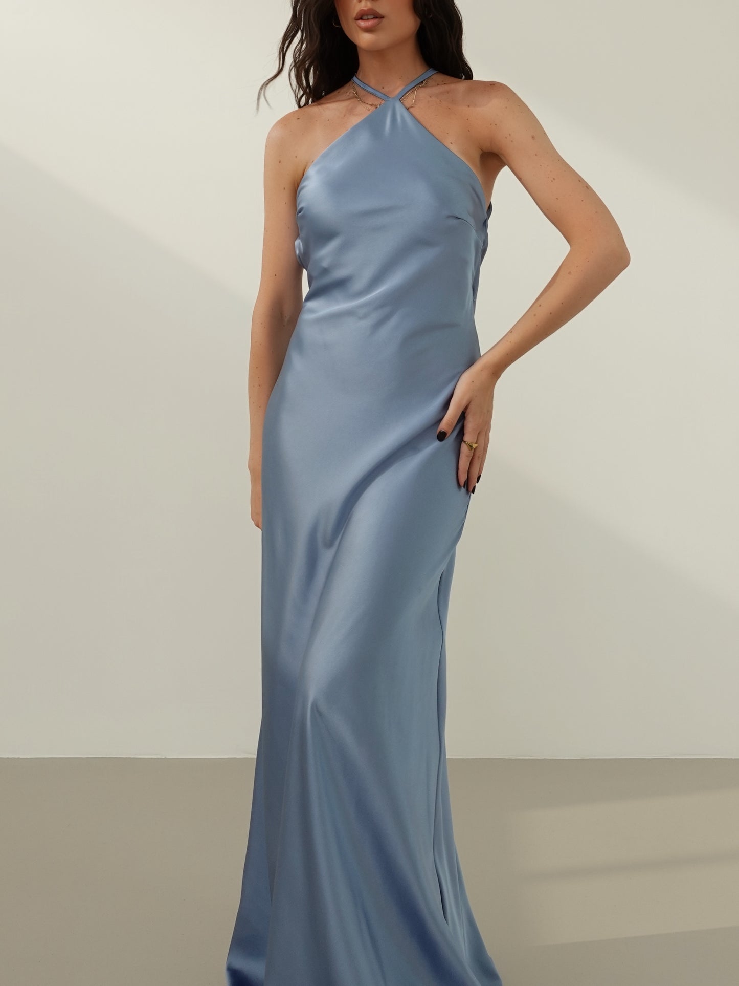 LONG DRESS DIANE - CERULEO 60536