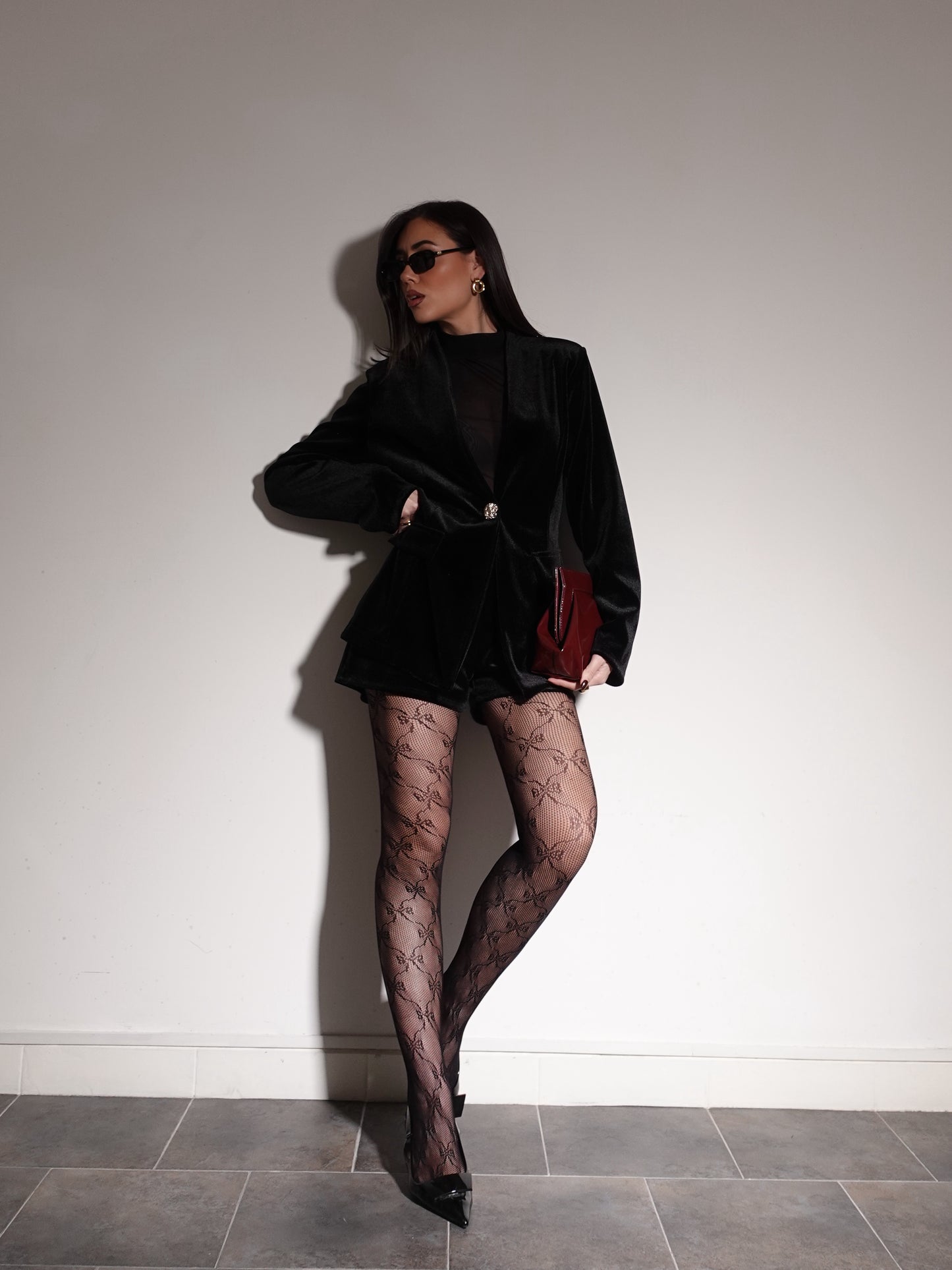 COORDINATO VELVET - NERO 45058/45059