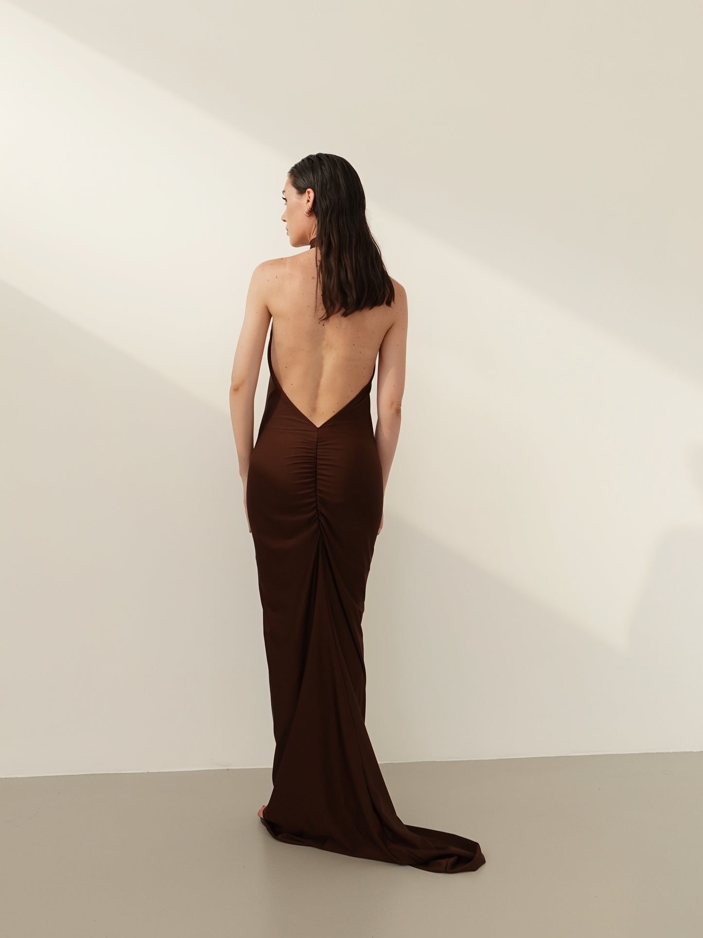 LONG DRESS MINERVA - MARRONE 12671