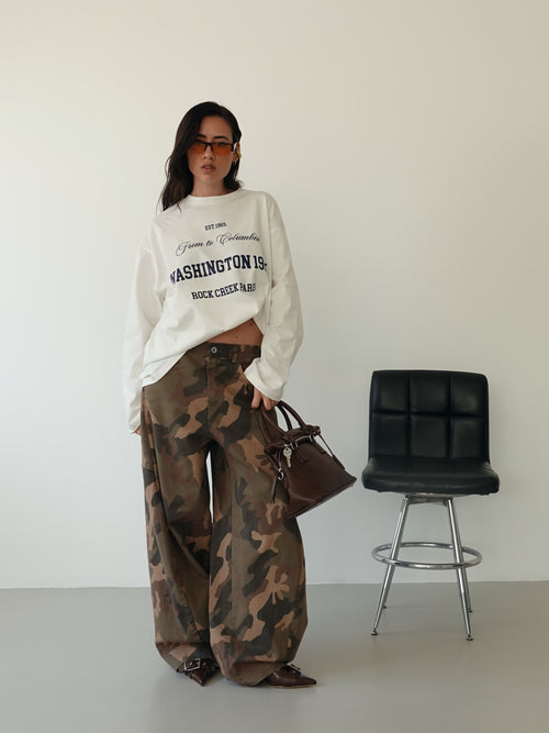 LONG-SLEEVE OVER WASHINGTON - BIANCO
