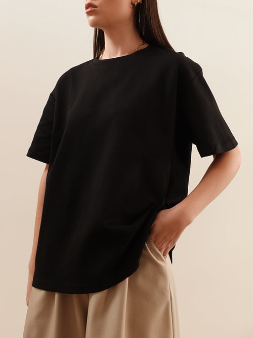 T-SHIRT BASIC TOP QUALITY - NERO 14859