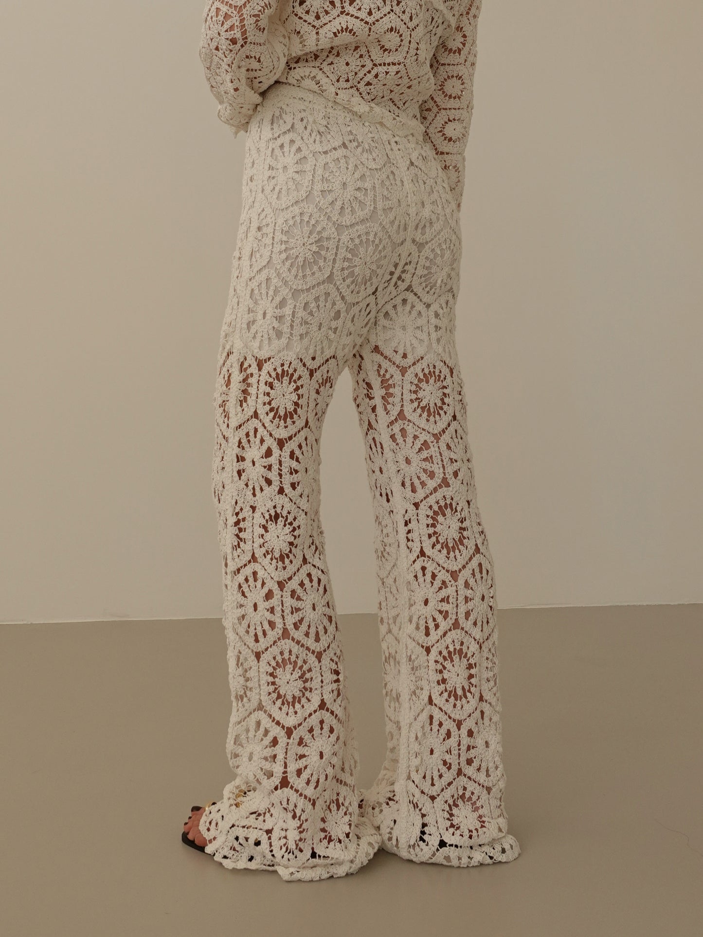 PANTALONI CROCHET BALI - BIANCO 28051