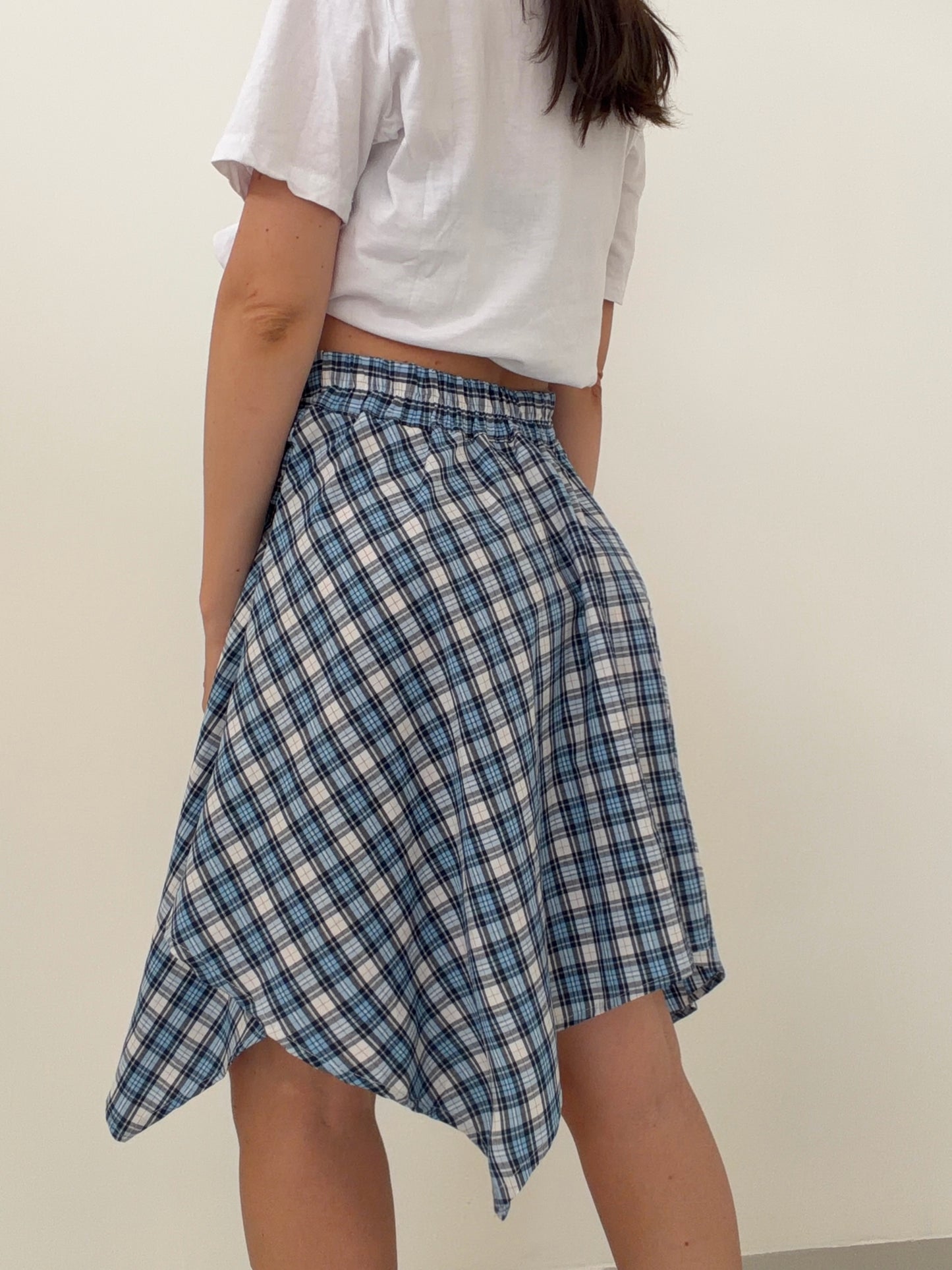 GONNA CAMICIA IN COTONE H143 - CELESTE