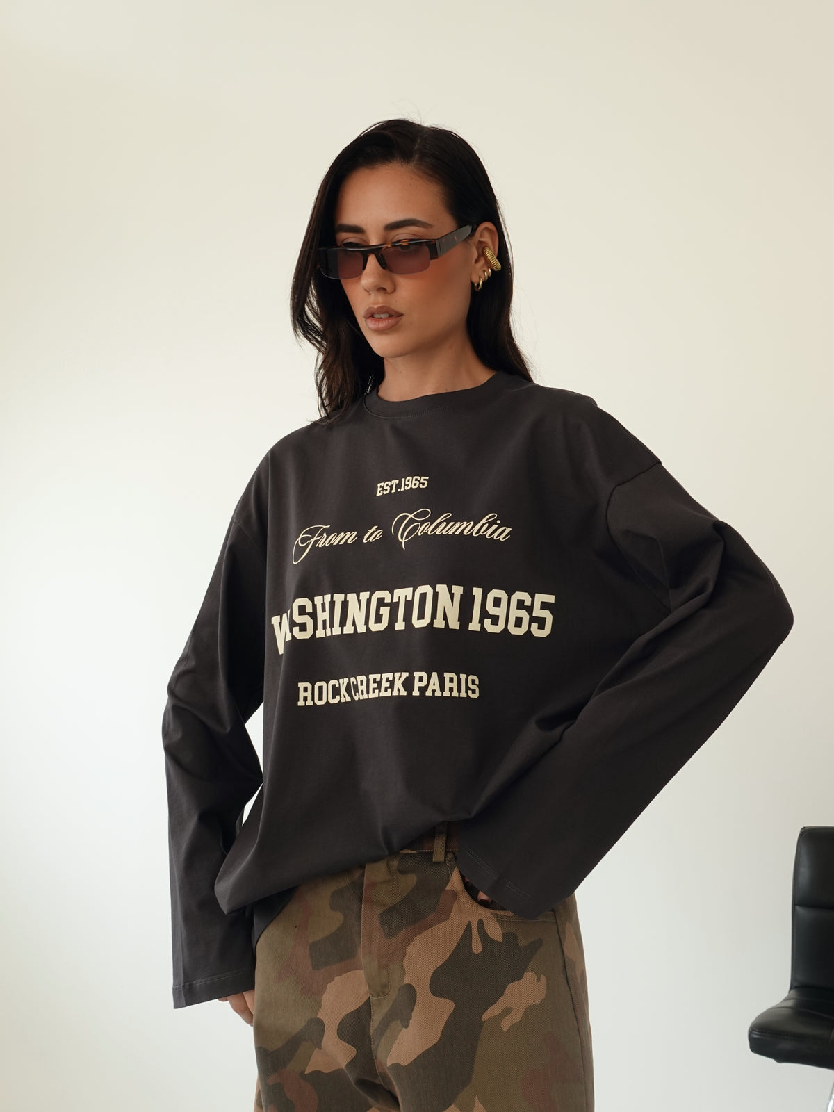 LONG-SLEEVE OVER WASHINGTON - GRIGIO SCURO