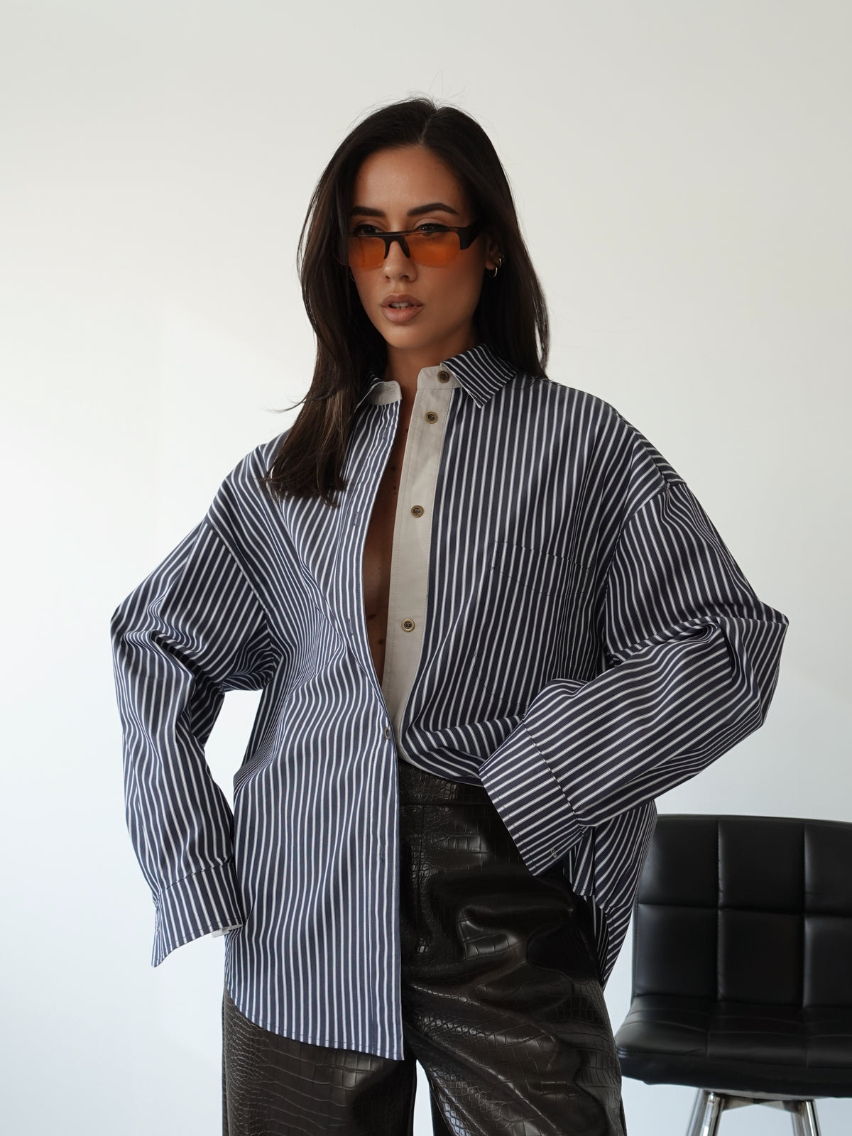 CAMICIA A RIGHE MELBOURNE - BLU 8886