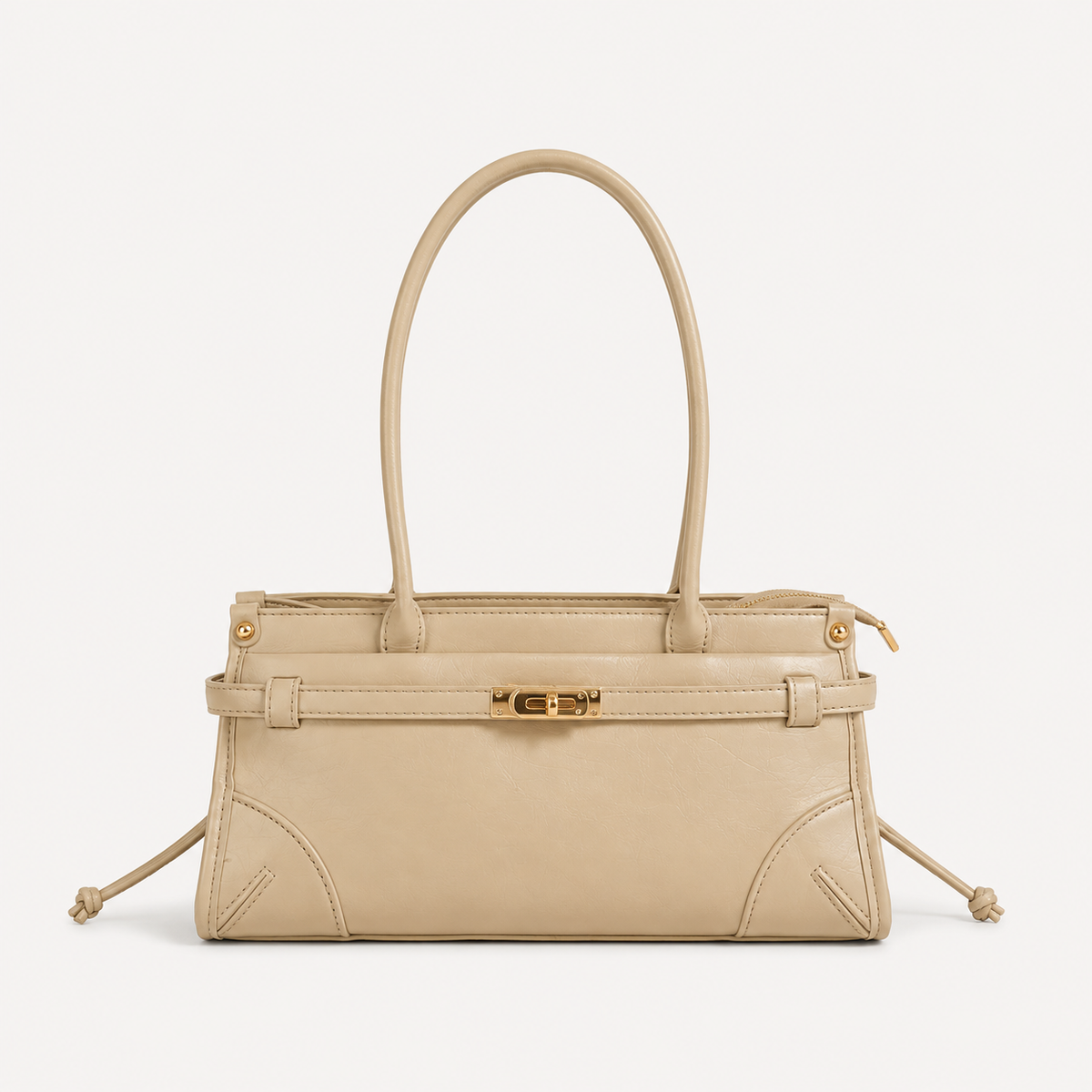 BORSA EAST-WEST IN ECOPELLE - BEIGE