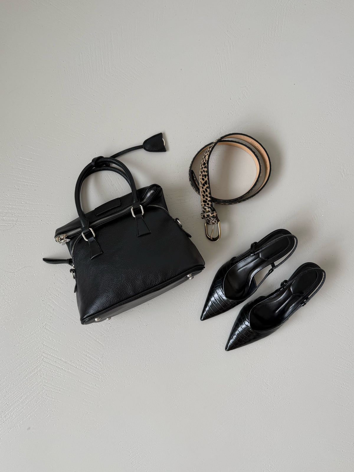 SLINGBACK KITTEN CROCO - NERO M870