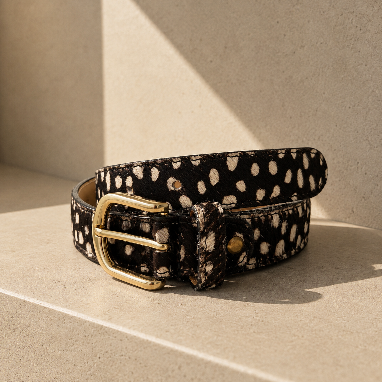 CINTURA BAMBI IN VERA PELLE - NERO