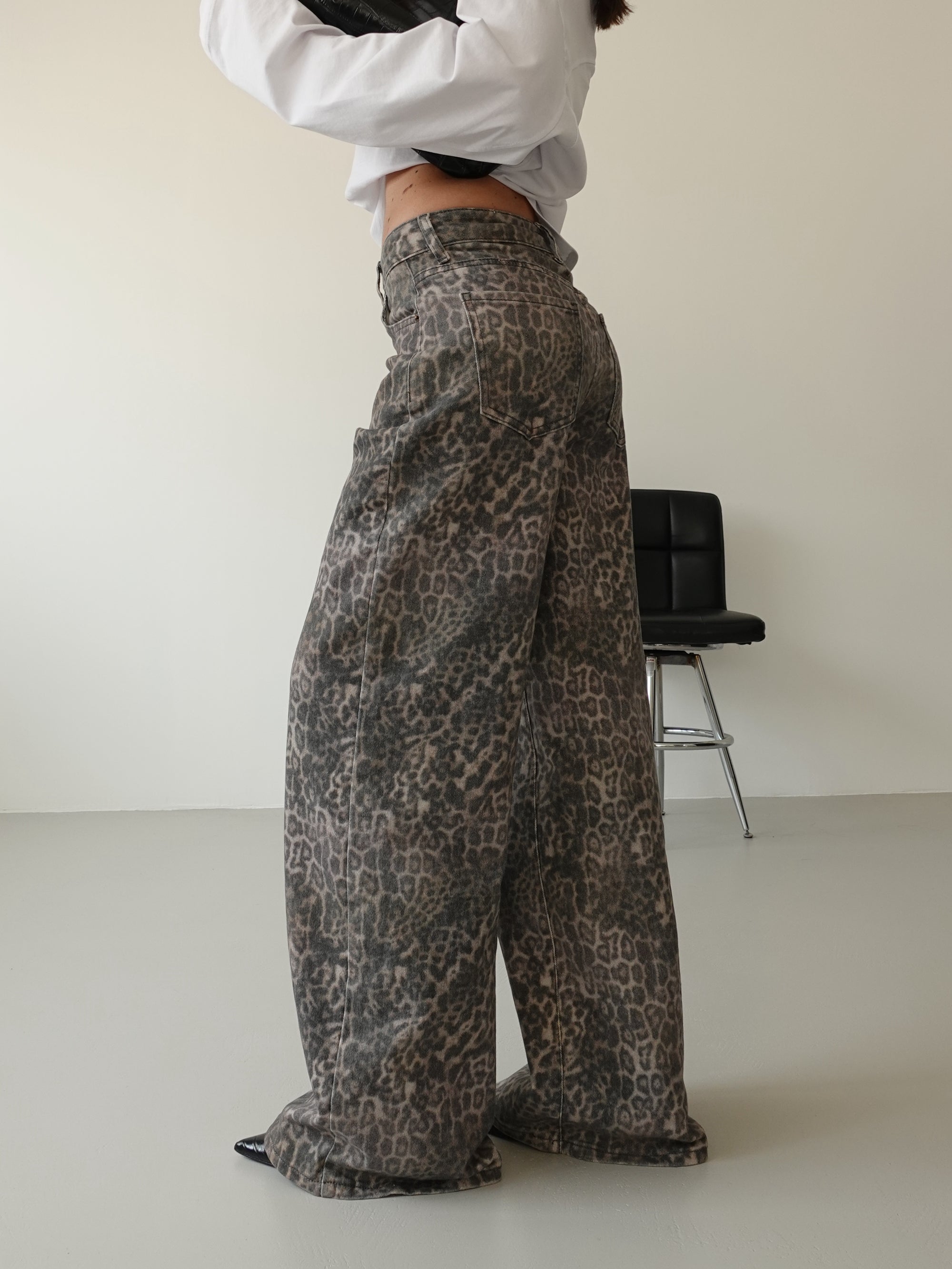 JEANS BAGGY ANIMALIER - LEOPARDATO 32750
