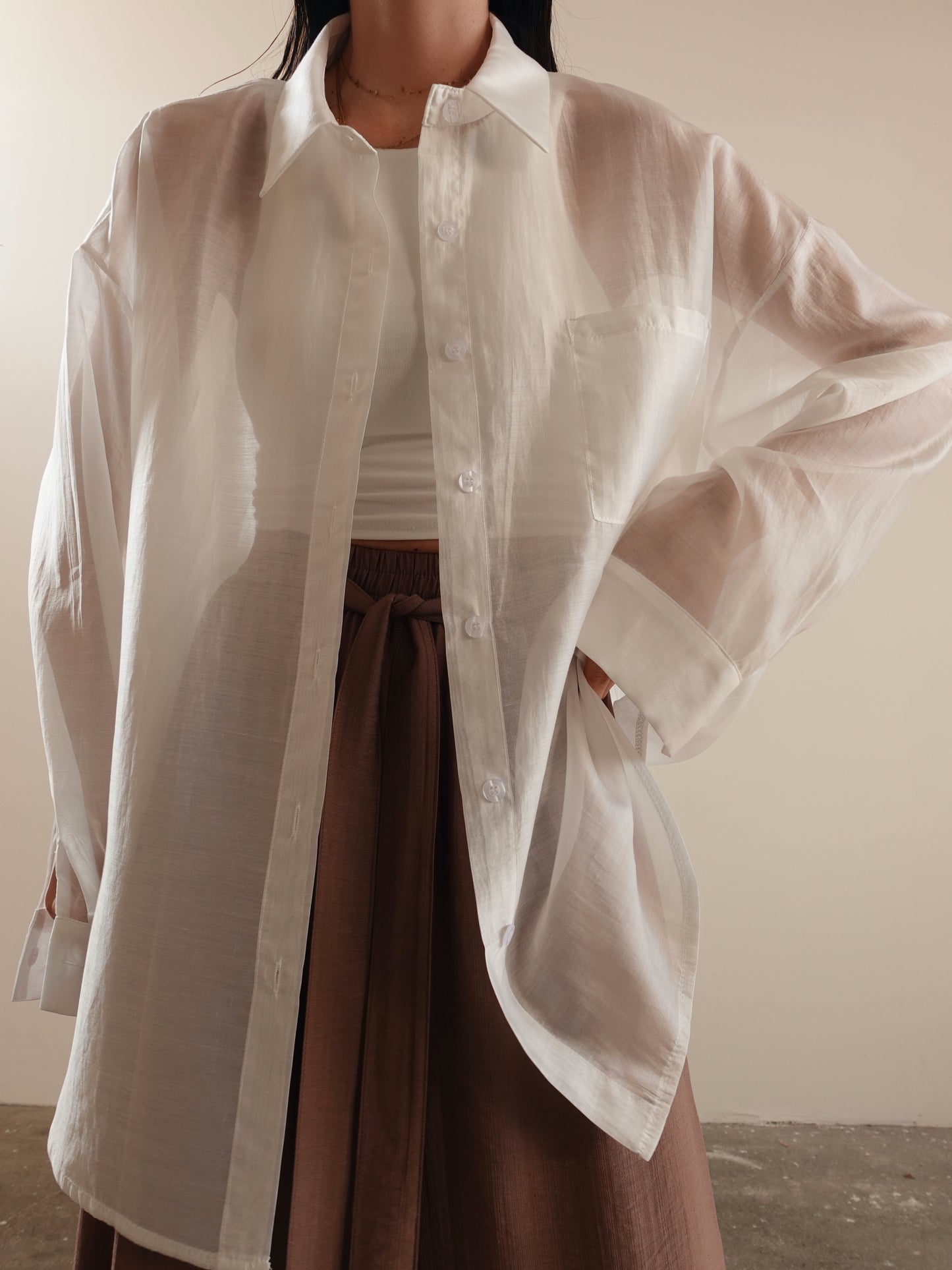 CAMICIA VELATA COLORFUL - BIANCO 6808