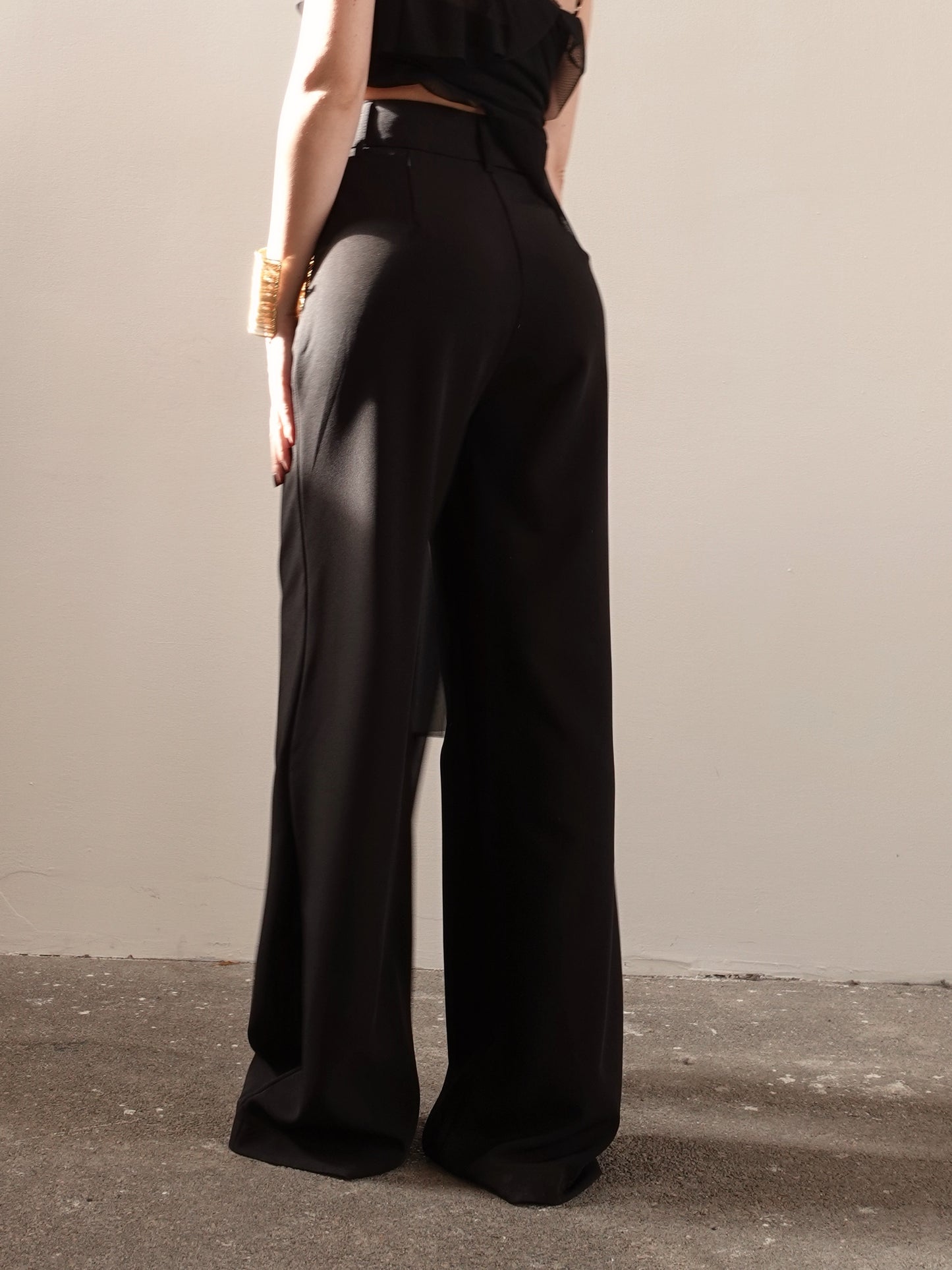 PANTALONI WIDE LEG PARIS - NERO 11421