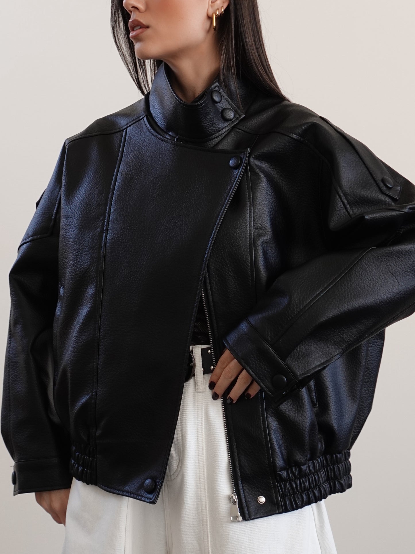 GIACCA IN ECOPELLE MAVERICK - NERO 8670