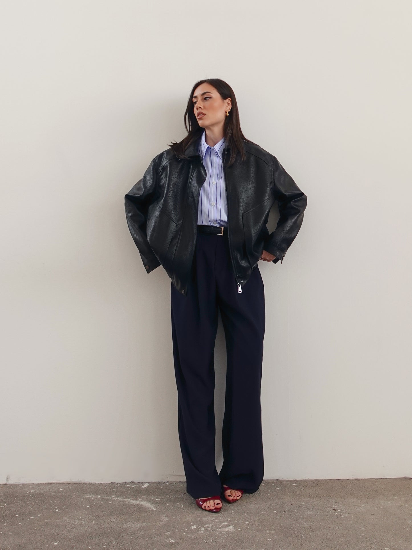 GIACCA CLYDE IN ECOPELLE - NERO B635