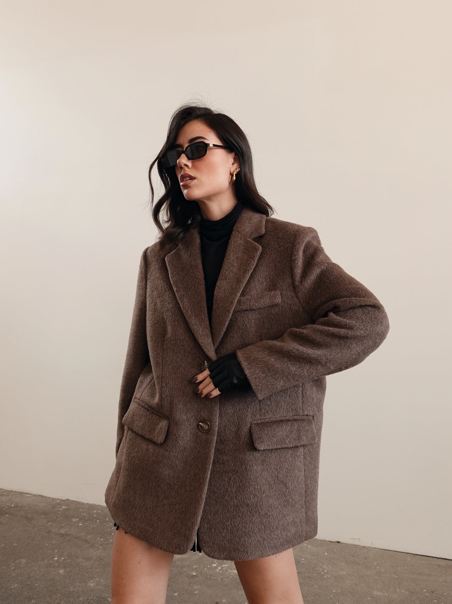 GIACCA/CAPPOTTO IN LANA OVERSIZE - CAFFE' 2321