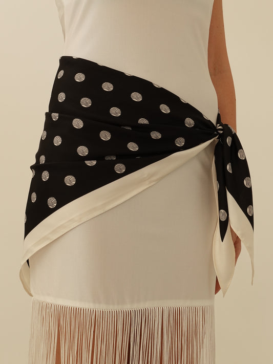 FOULARD A POIS - NERO