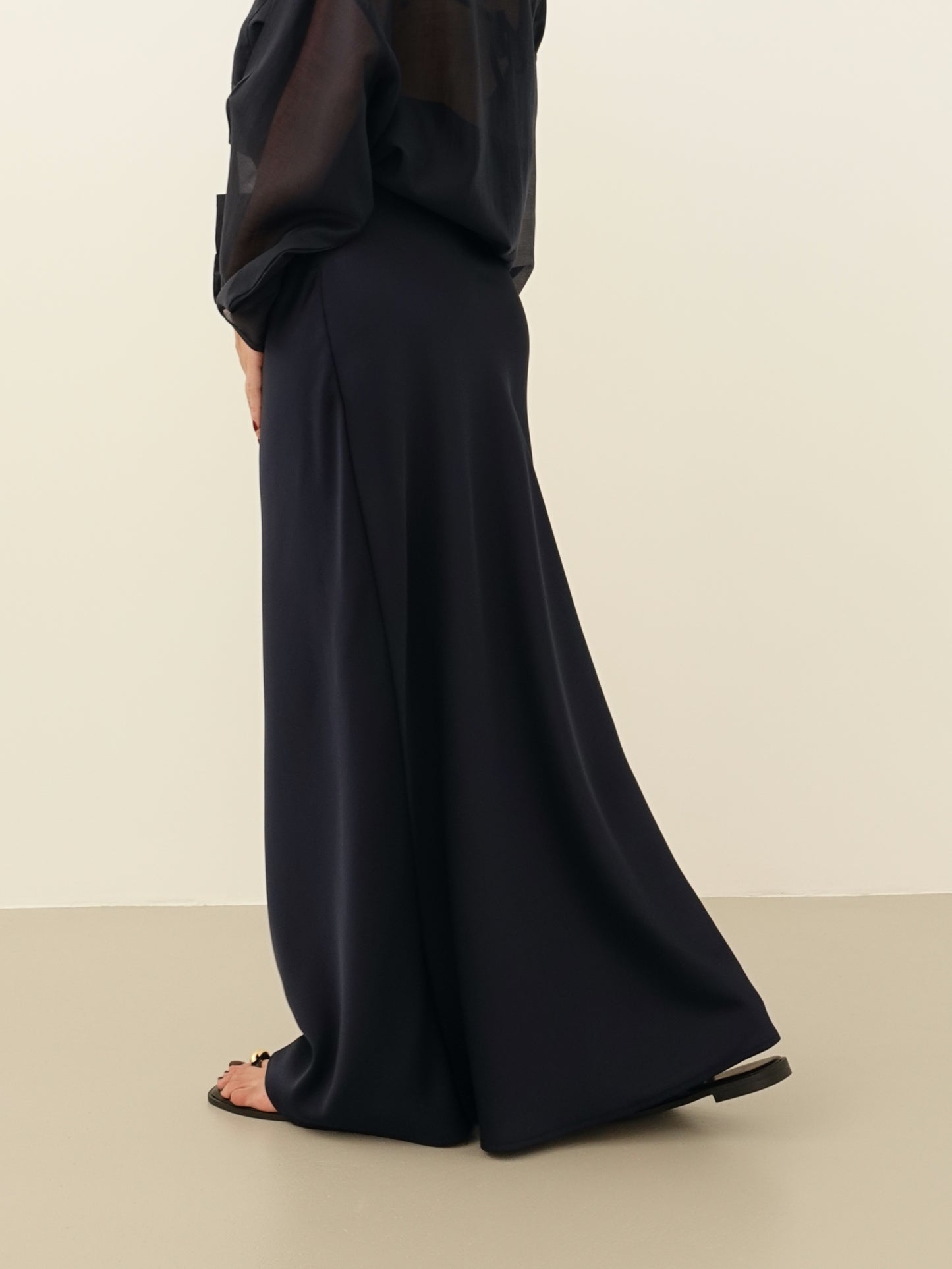 GONNA LONGUETTE SATIN - BLU 4202