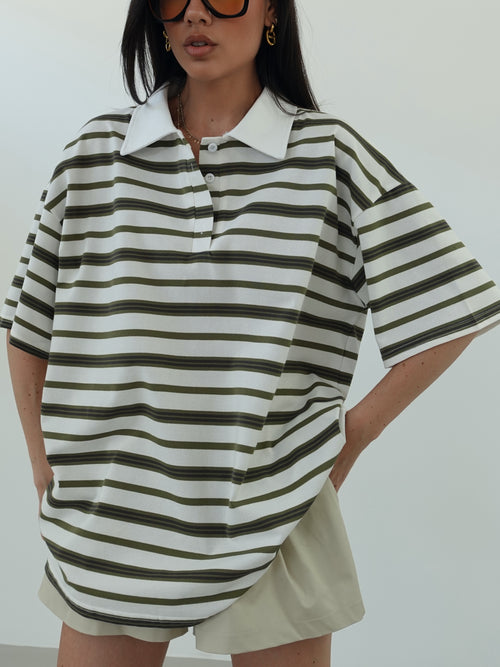 POLO OVERSIZE A RIGHE (COLORI VARI) 76661