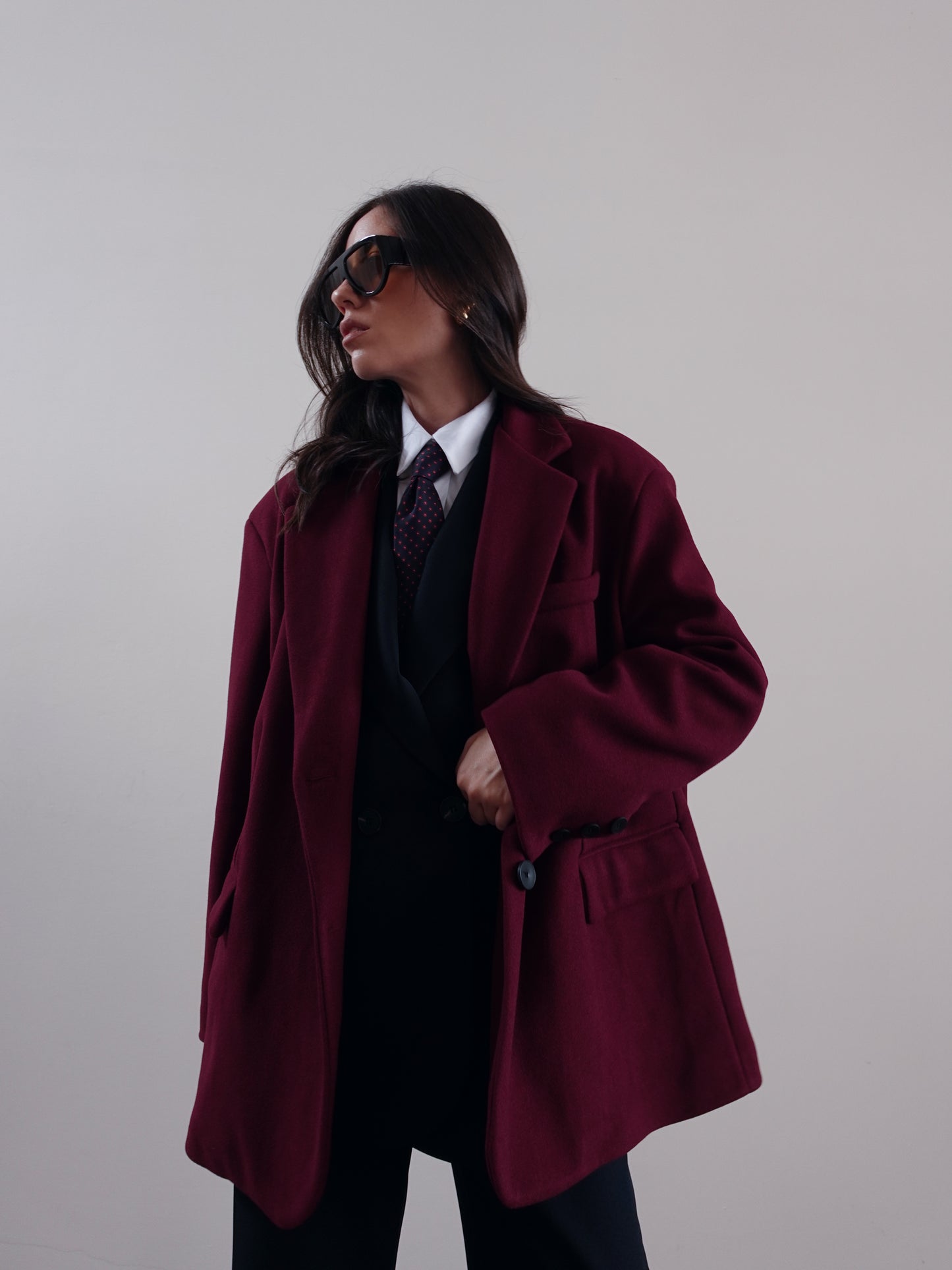 CAPPOTTO OVERSIZE - BURGUNDY VTGC-22
