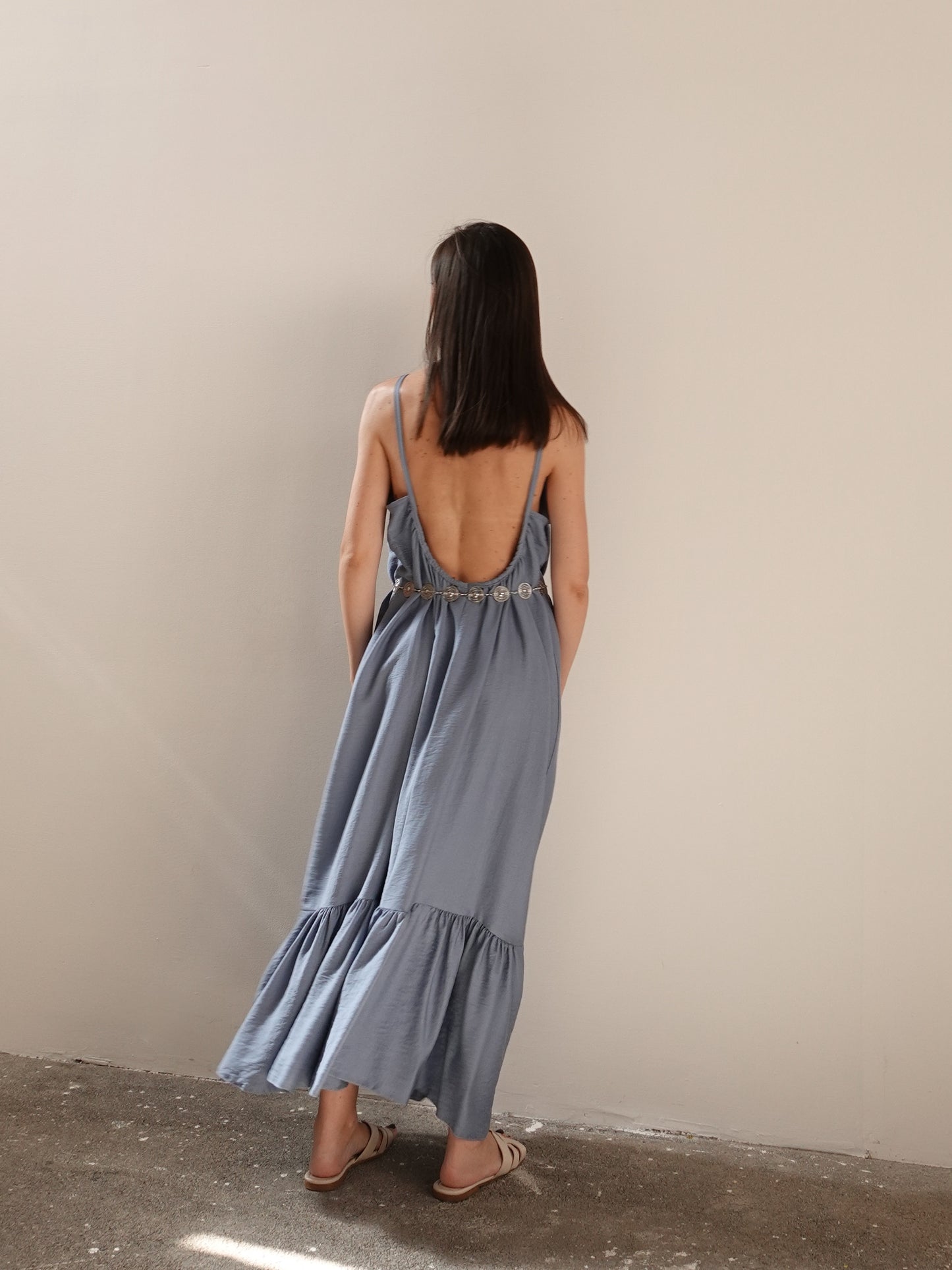 LONG DRESS JANIS - CERULEO 31035