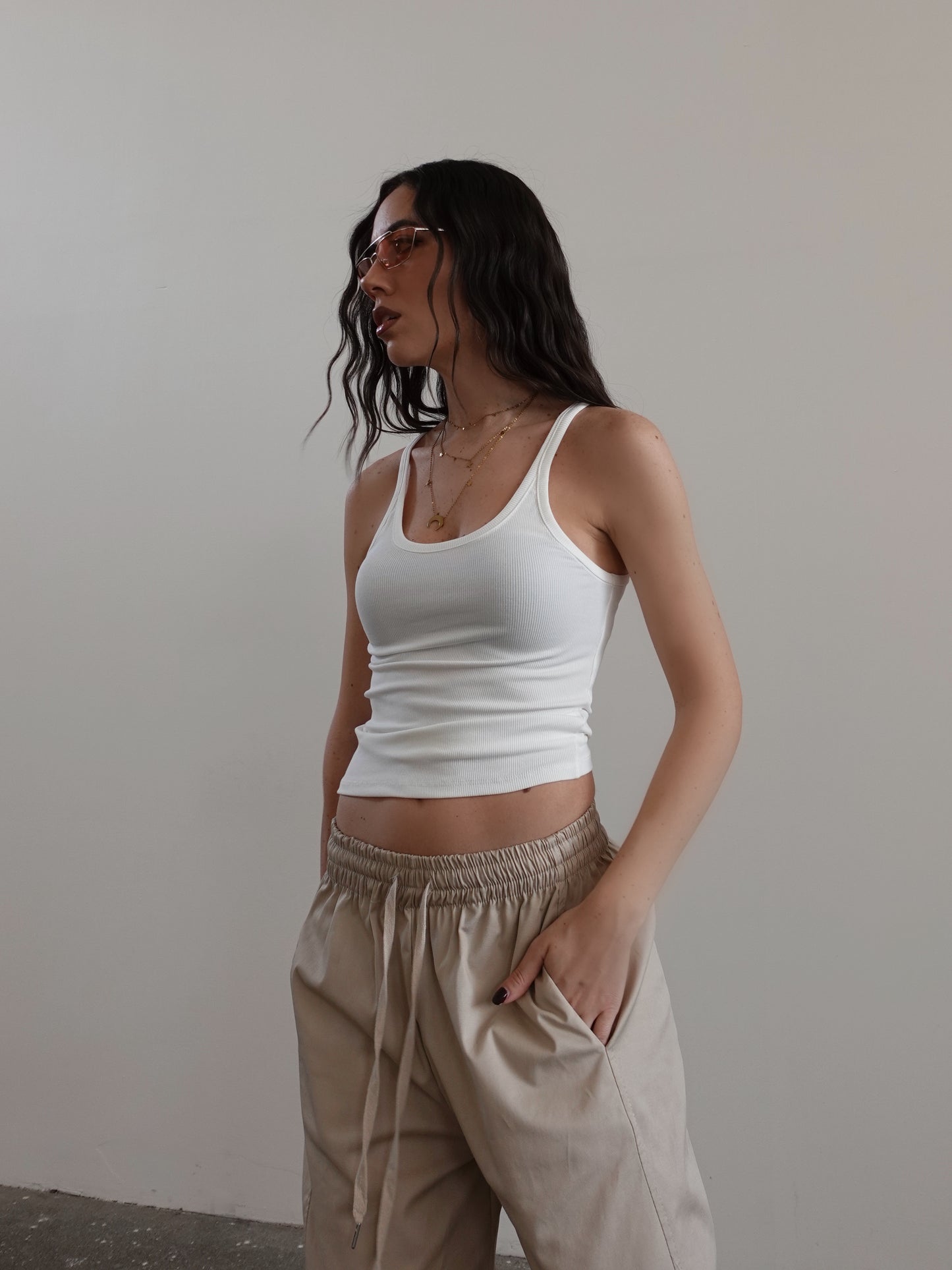 CANOTTA BASIC A COSTE - BIANCO TS-665